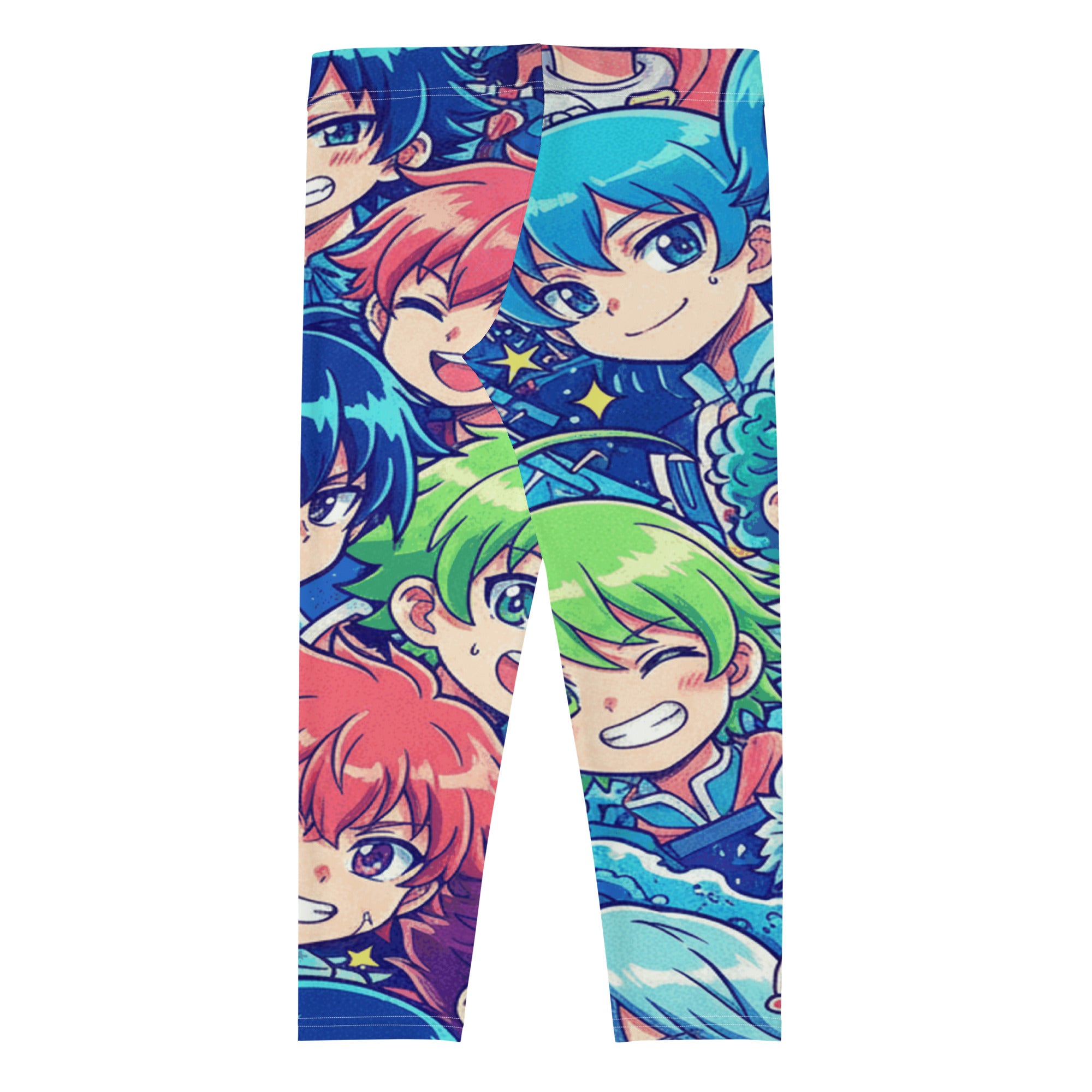 Anime Ocean Wave Capri Leggings | GearBunch