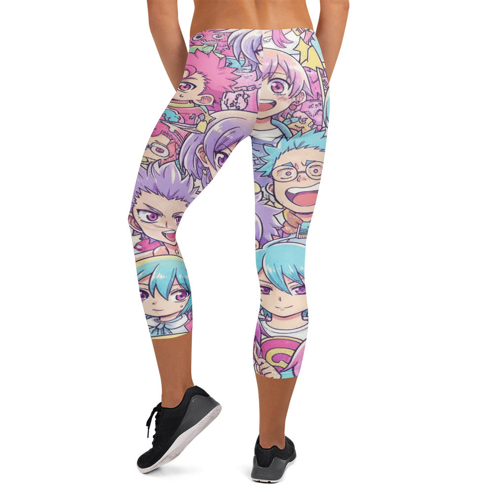 Anime Pastel Dream Capri Leggings | GearBunch