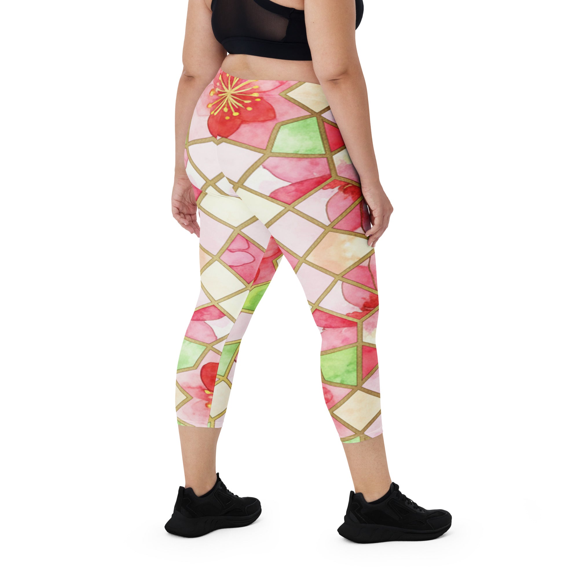 Cherry Blossom Capri Leggings | GearBunch