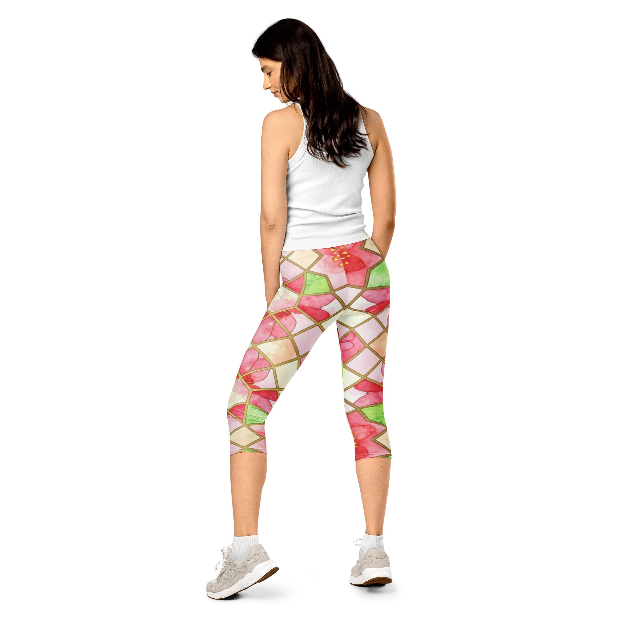Cherry Blossom Capri Leggings | GearBunch