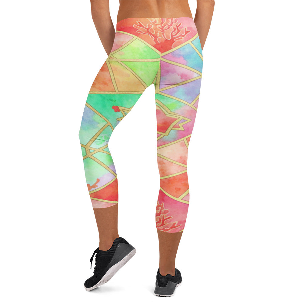 Coral Reef Capri Leggings | GearBunch