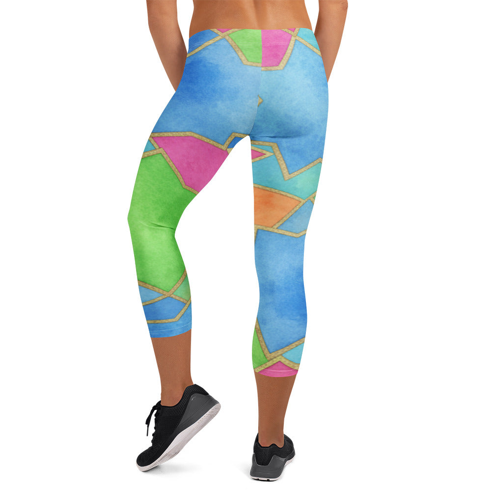Arabic Festival Capri Leggings | GearBunch