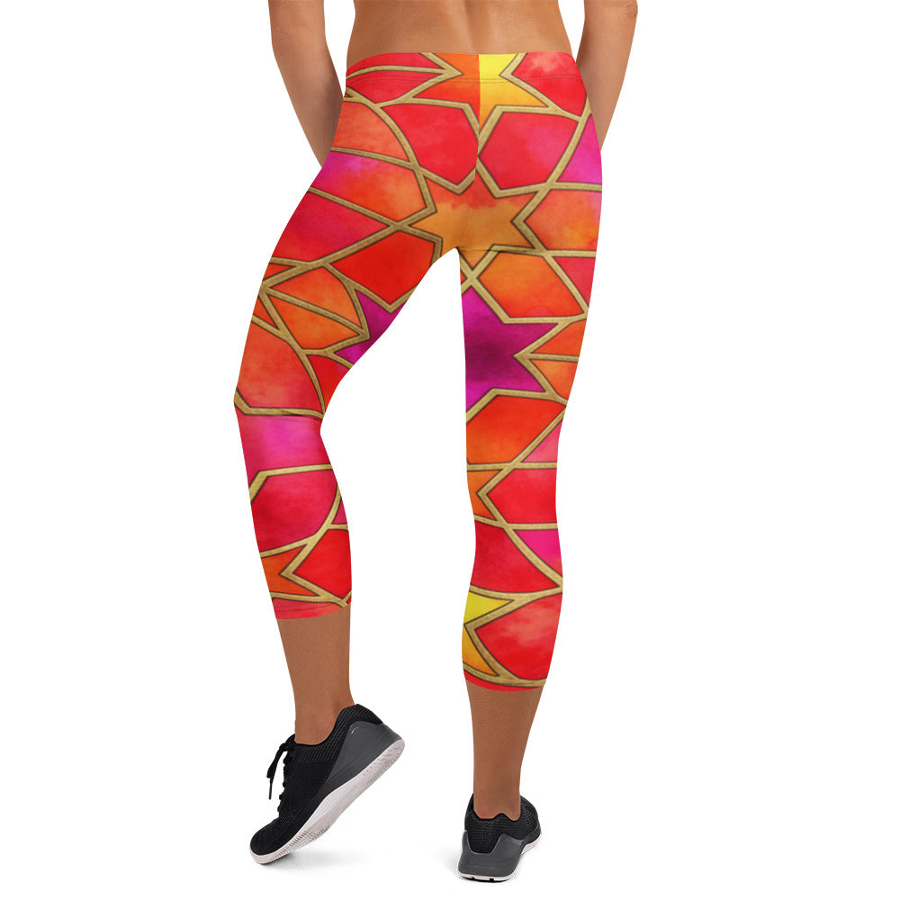 Fire Opal Capri Leggings | GearBunch
