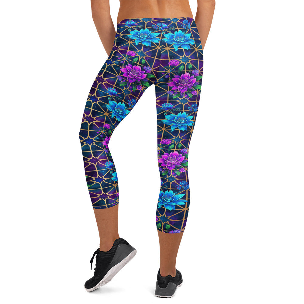 Midnight Galaxy Capri Leggings | GearBunch