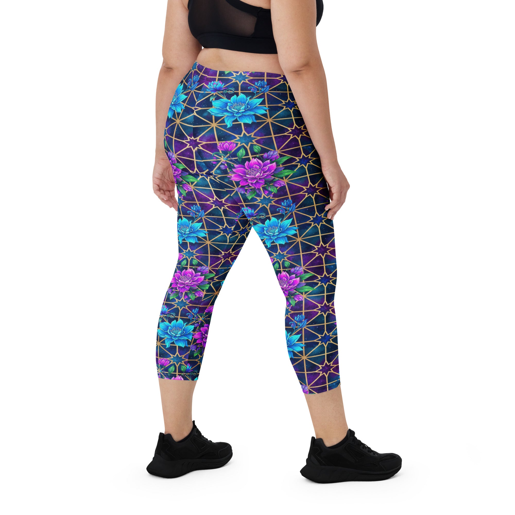 Midnight Galaxy Capri Leggings | GearBunch