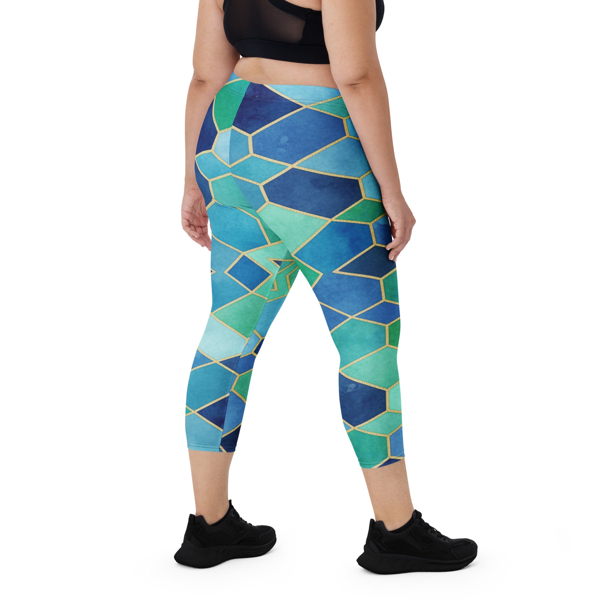 Ocean Blues Capri Leggings | GearBunch