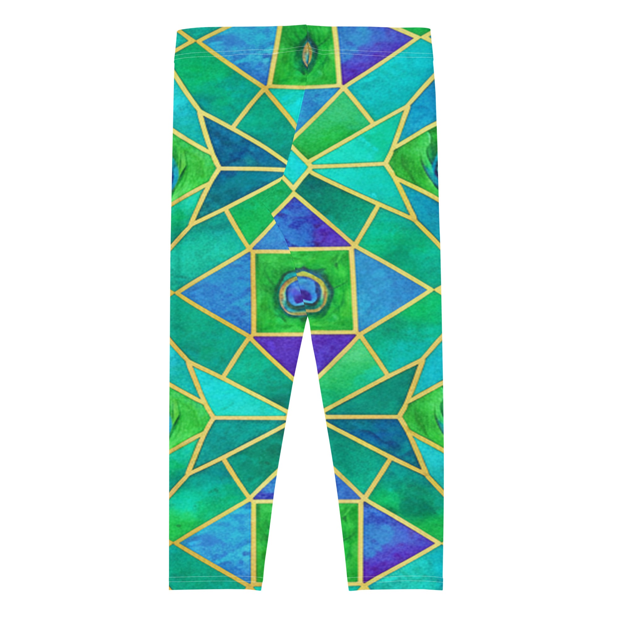 Peacock Plume Capri Leggings | GearBunch