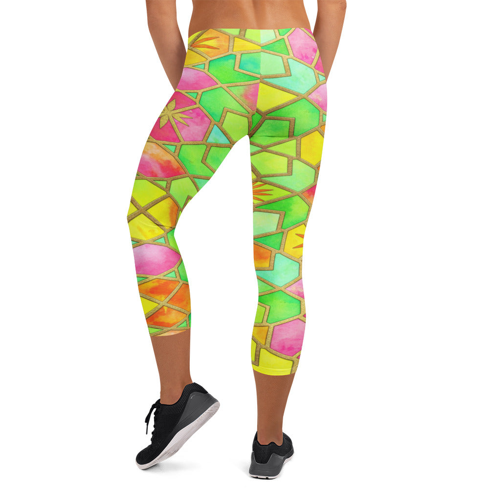 Tropical Punch Capri Leggings | GearBunch