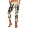 Belladonna Poison Garden print all-over print GearBunch Capri Leggings featuring dark florals and apothecary-inspired designs.