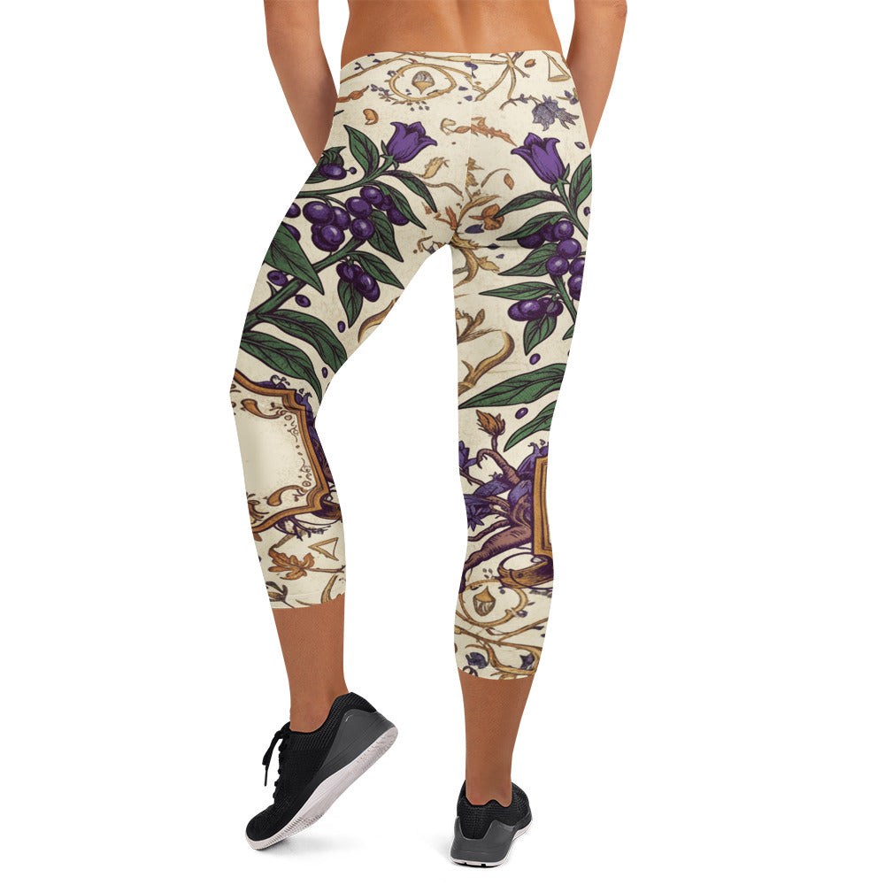 Belladonna Poison Garden Capri Leggings | GearBunch