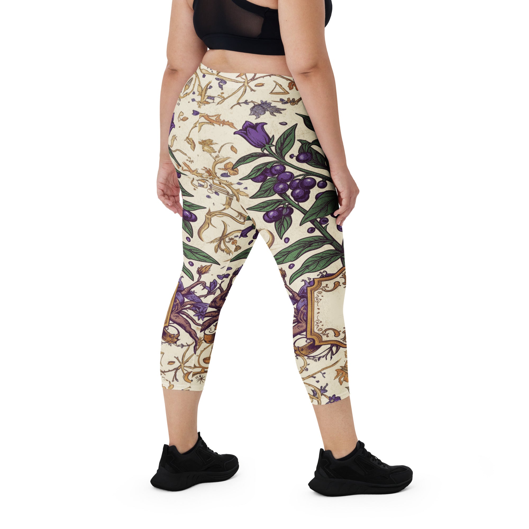 Belladonna Poison Garden Capri Leggings | GearBunch