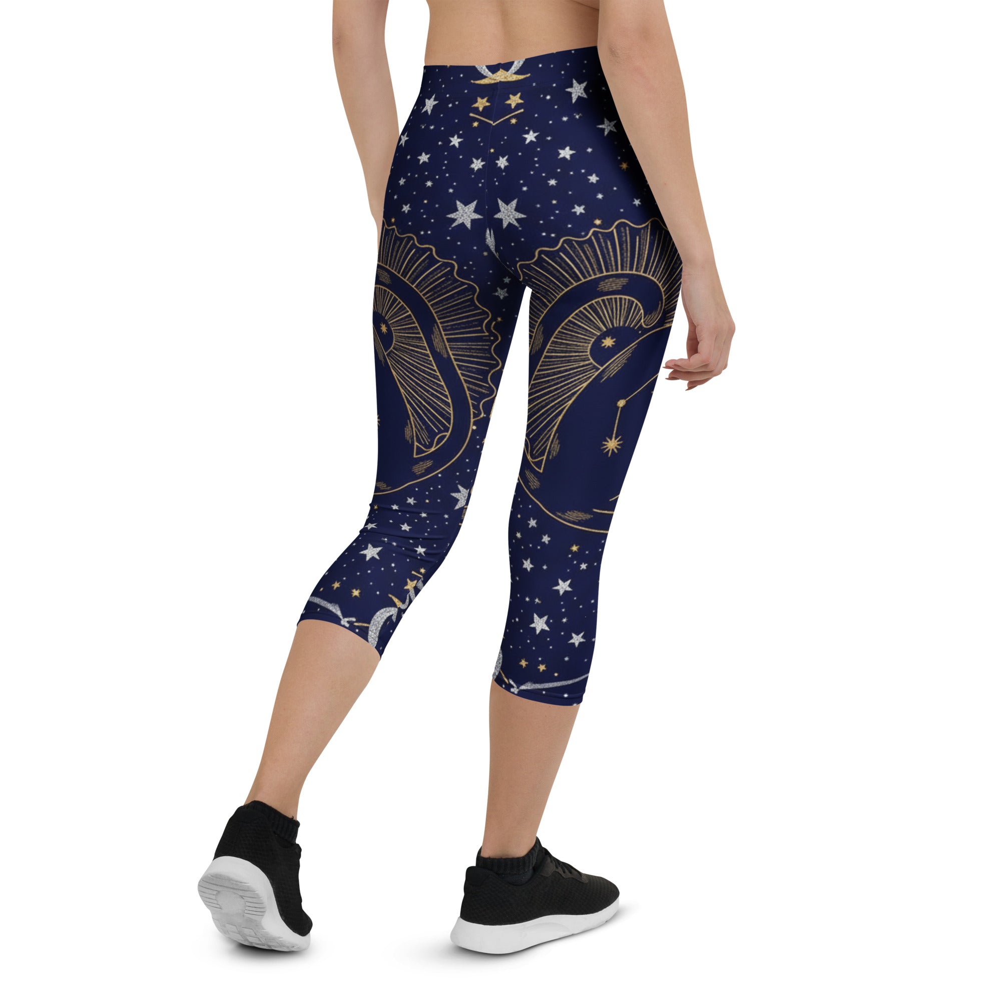 Black Cat Constellation Capri Leggings | GearBunch