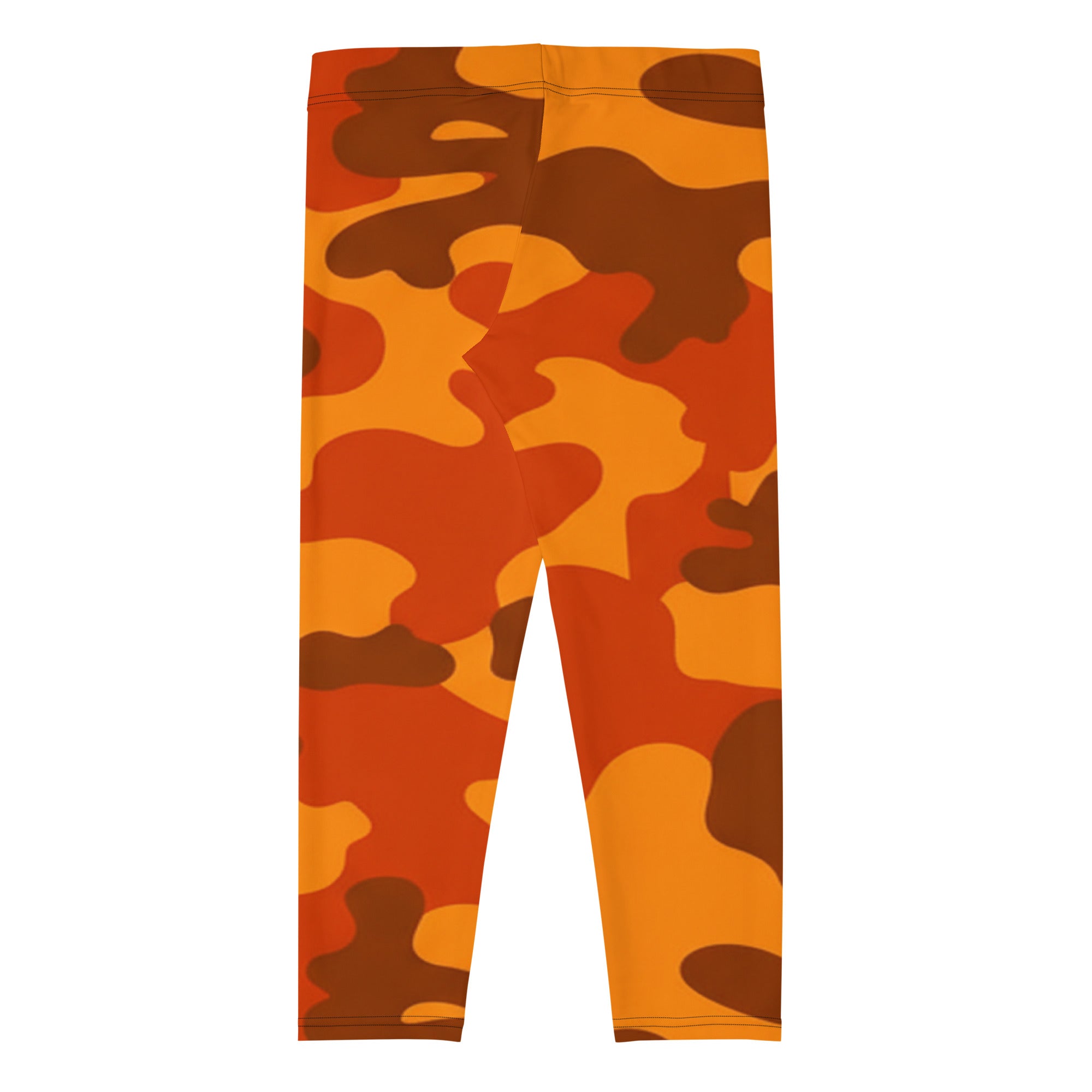 Burnt Orange Camo Capri Leggings | GearBunch