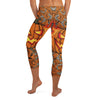 Carved Jack-o-Lantern Glow Capri Leggings featuring a glowing pumpkin design. Shop premium activewear at GearBunch.