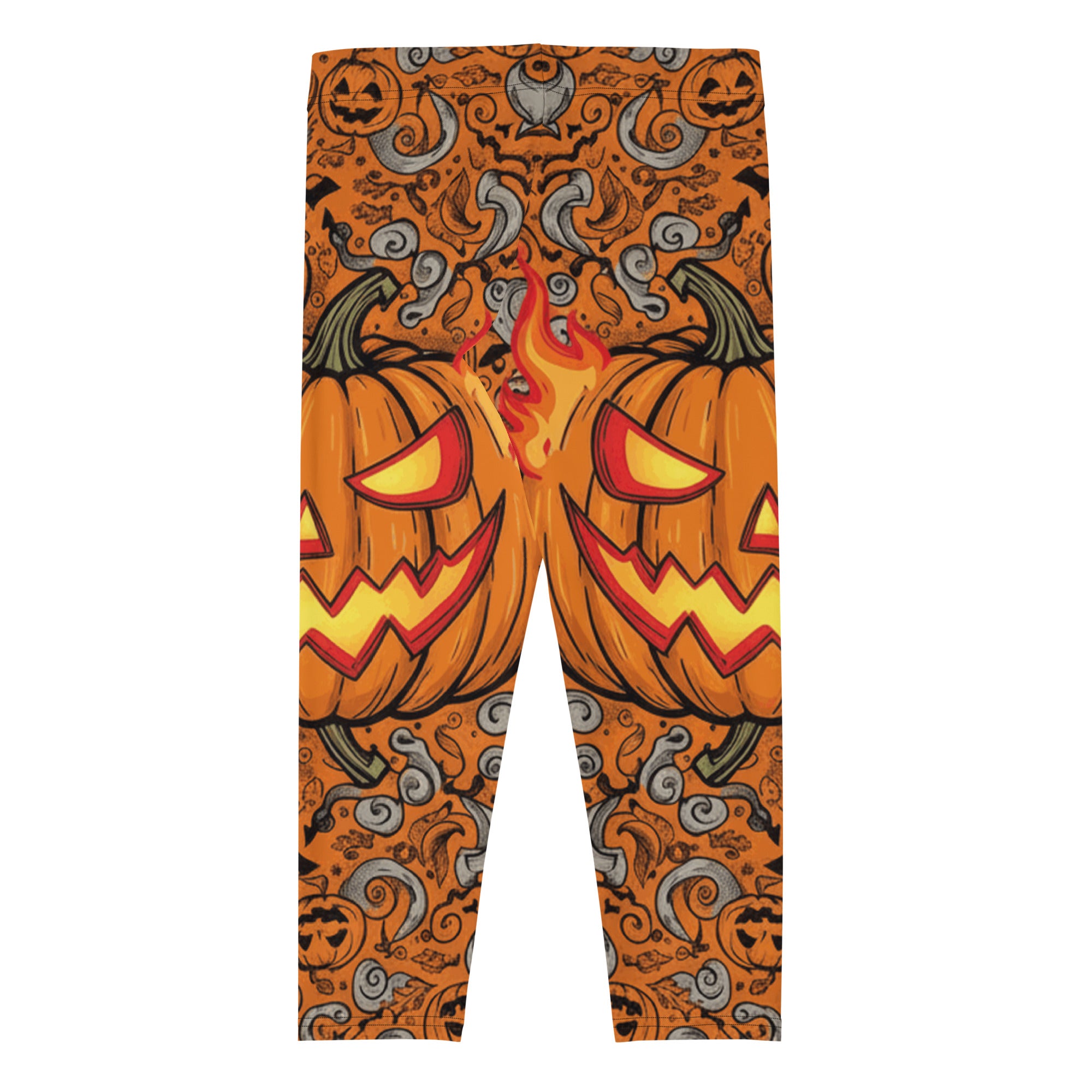 Jack-o-Lantern Glow Capri Leggings | GearBunch