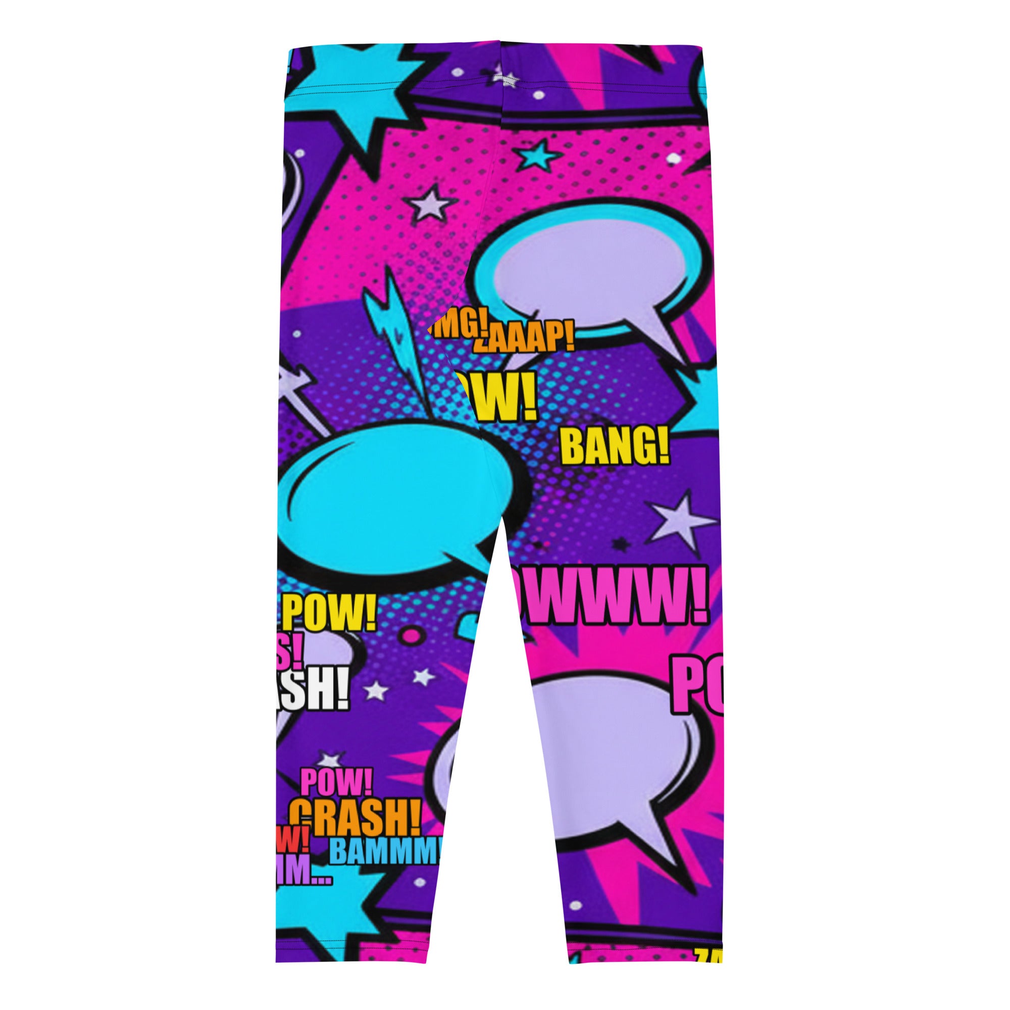 Comic Pop Galaxy Purple Capri Leggings | GearBunch