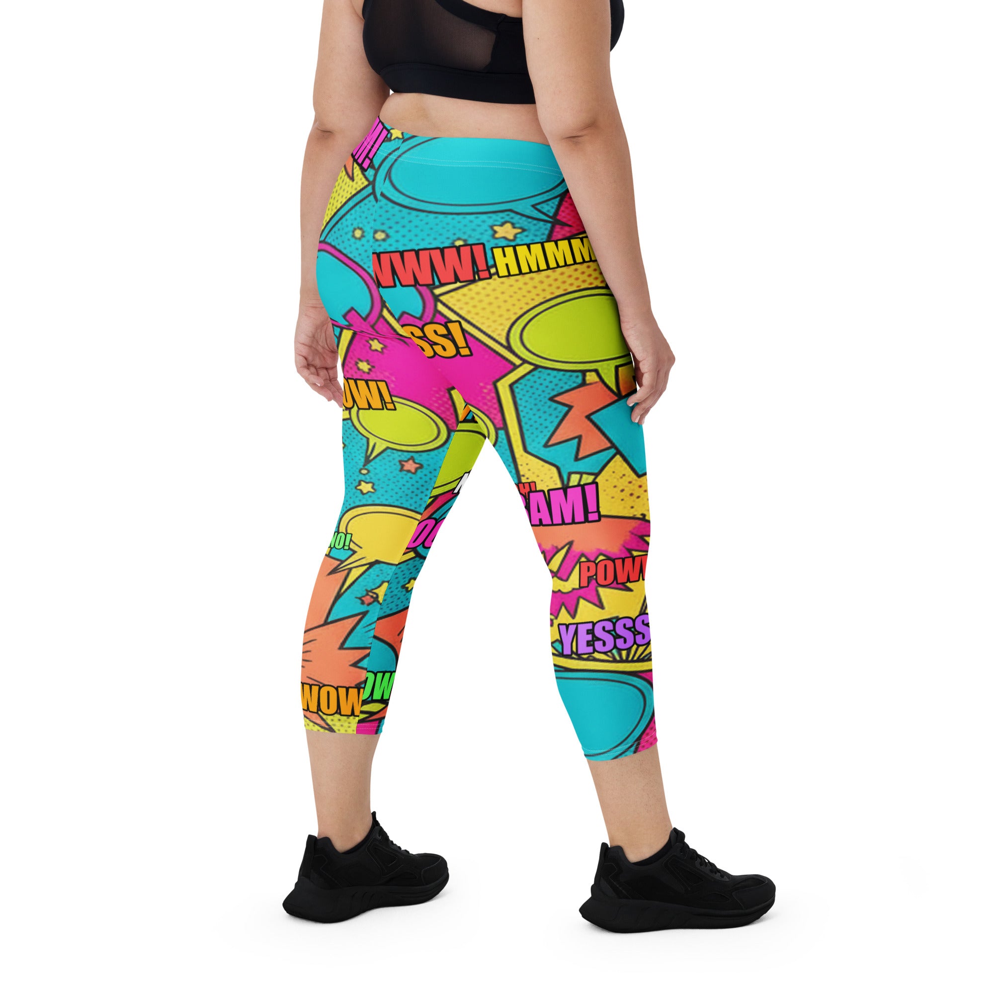 Comic Pop Tropical Capri Leggings | GearBunch