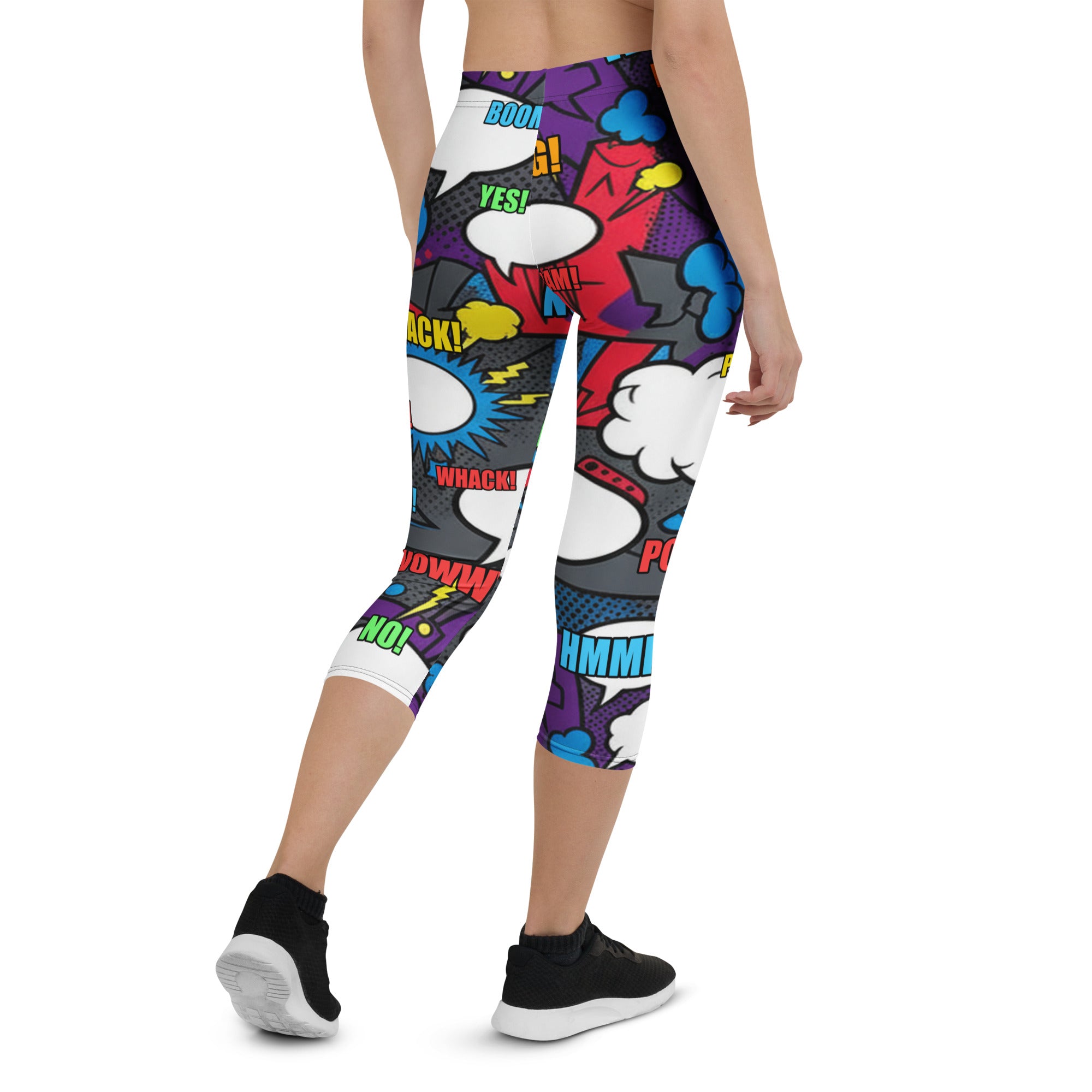 Comic Strip Dark Knight Capri Leggings | GearBunch