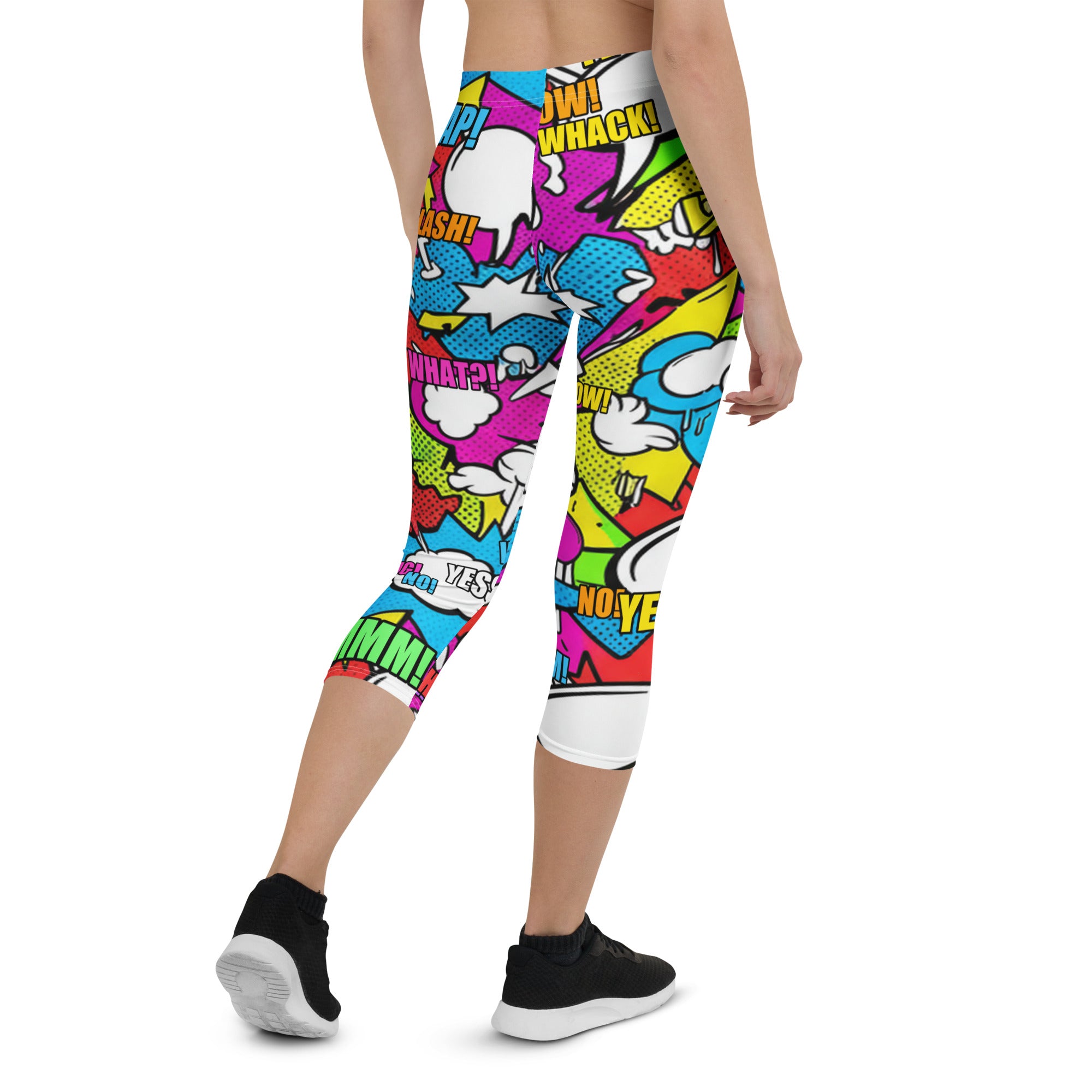 Comic Strip Graffiti Street Capri Leggings | GearBunch