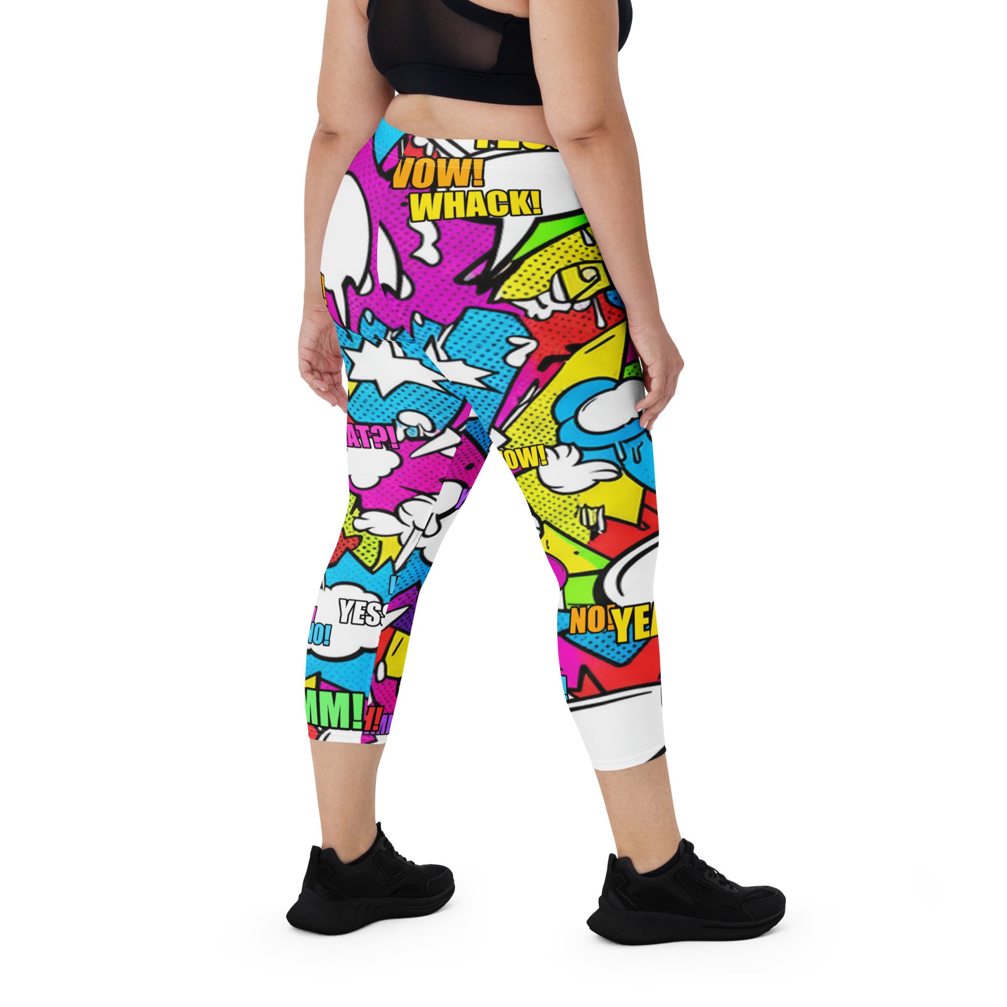 Comic Strip Graffiti Street Capri Leggings | GearBunch