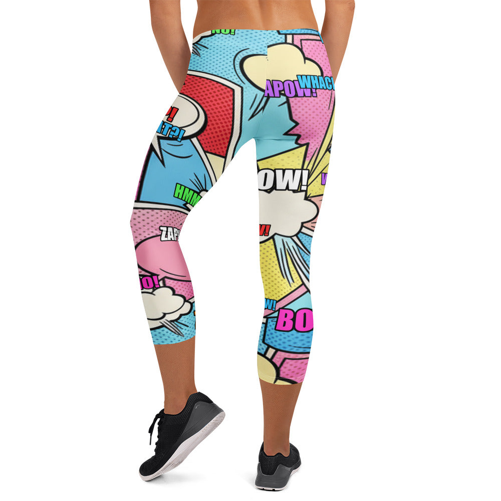 Comic Kawaii Cute Capri Leggings | GearBunch