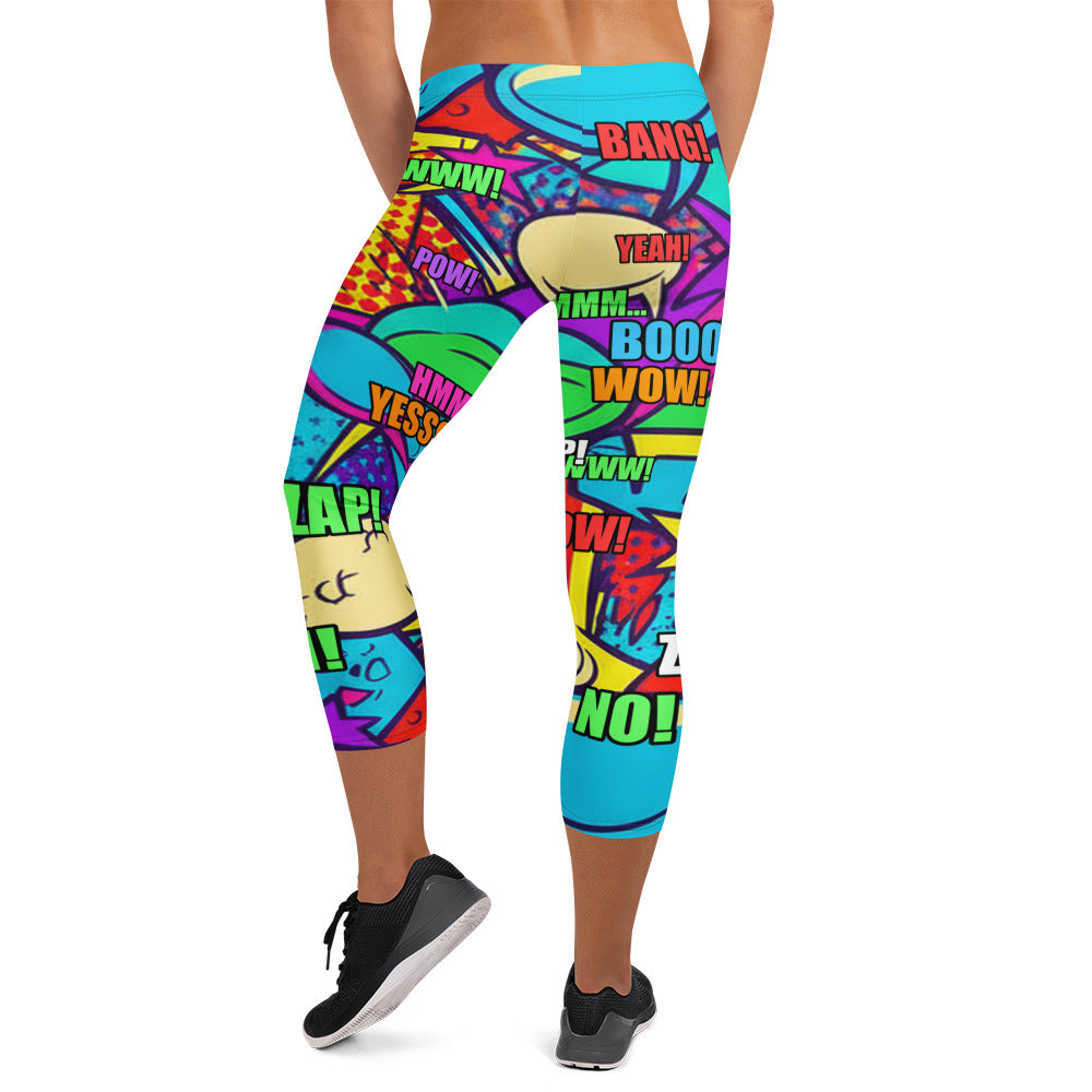Pirate Comic Strip Capri Leggings | GearBunch