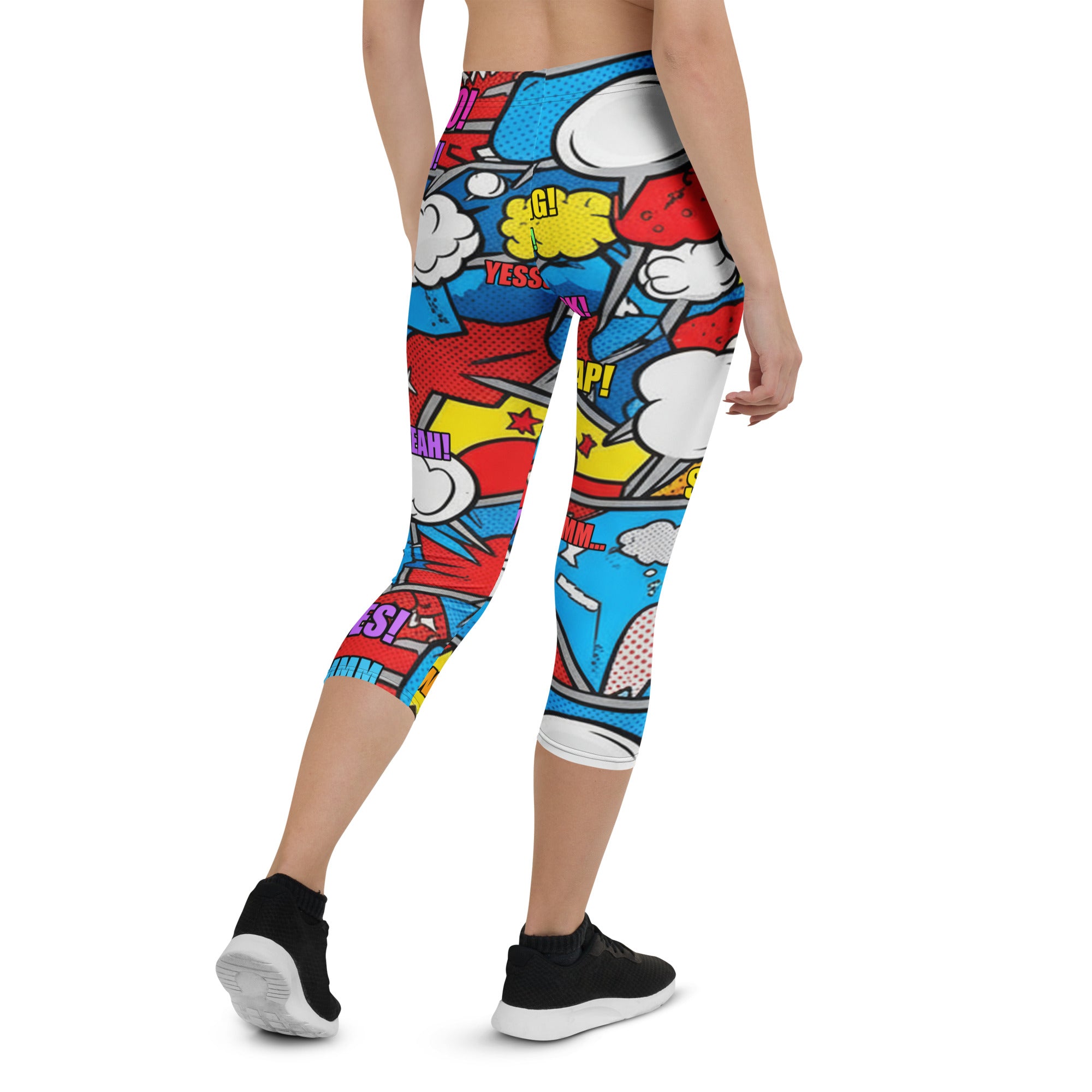 Robot Wars Comic Capri Leggings | GearBunch