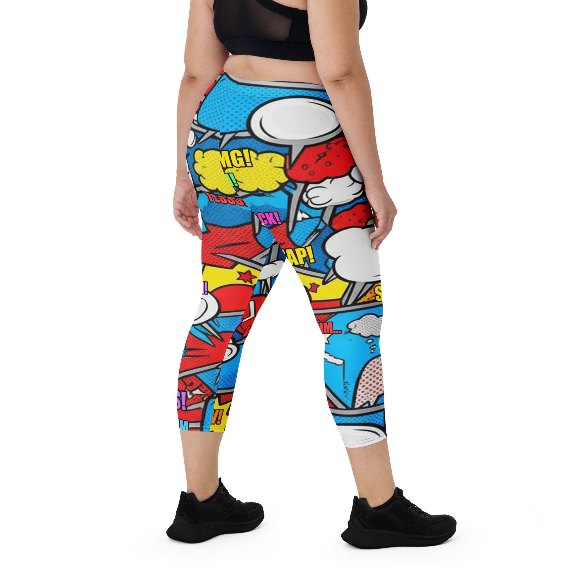 Robot Wars Comic Capri Leggings | GearBunch