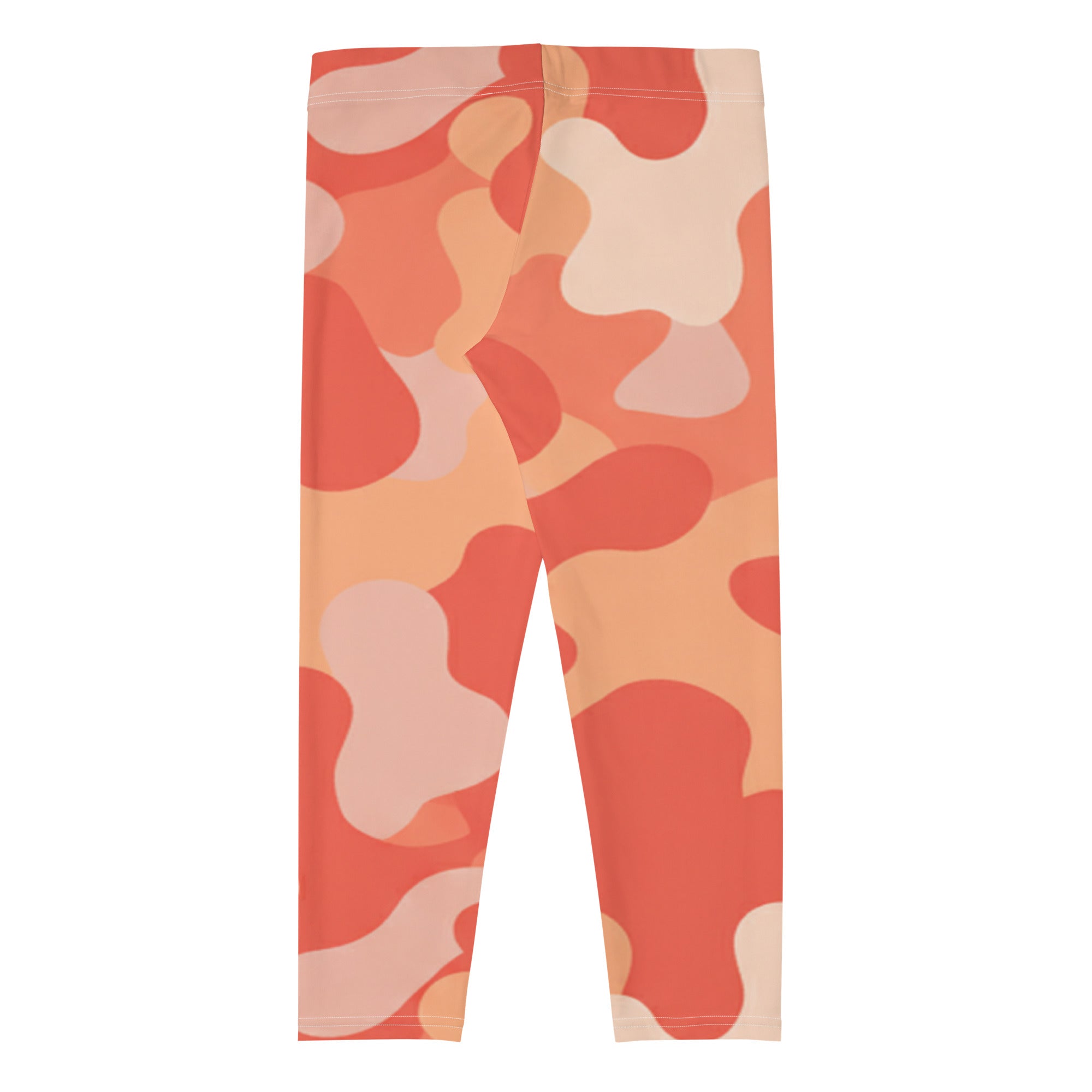Coral Sunset Camo Capri Leggings | GearBunch