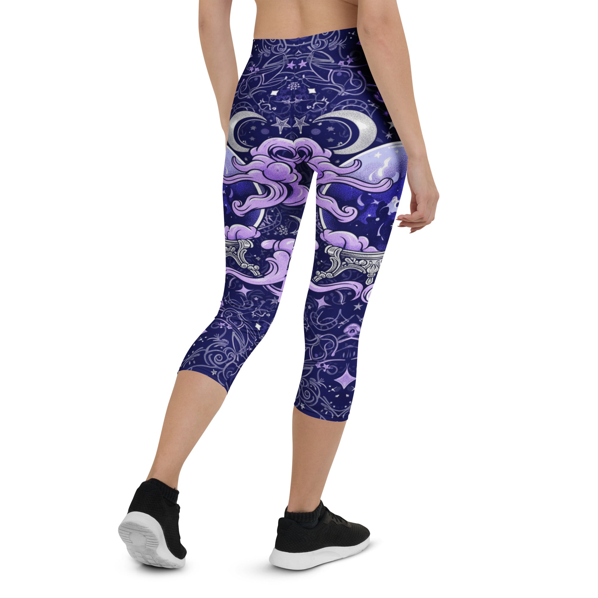 Crystal Ball Smoke Magic Capri Leggings | GearBunch