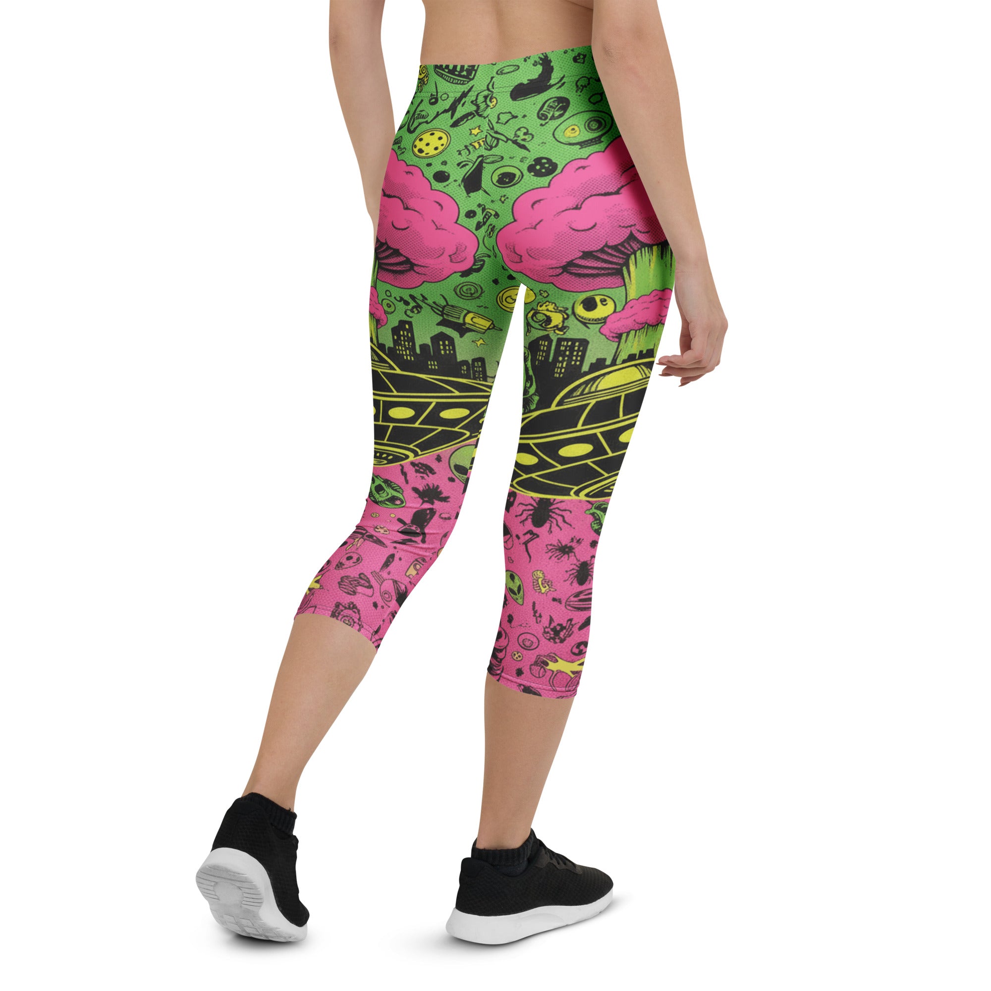 Drive-In Horror Capri Leggings | GearBunch