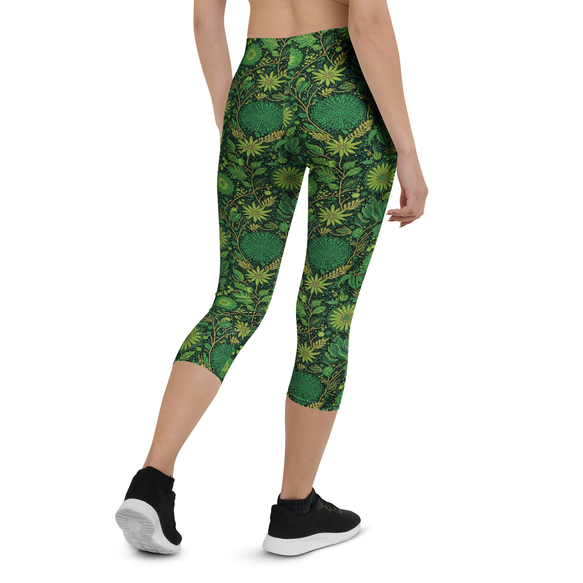 Emerald Jungle Capri Leggings | GearBunch