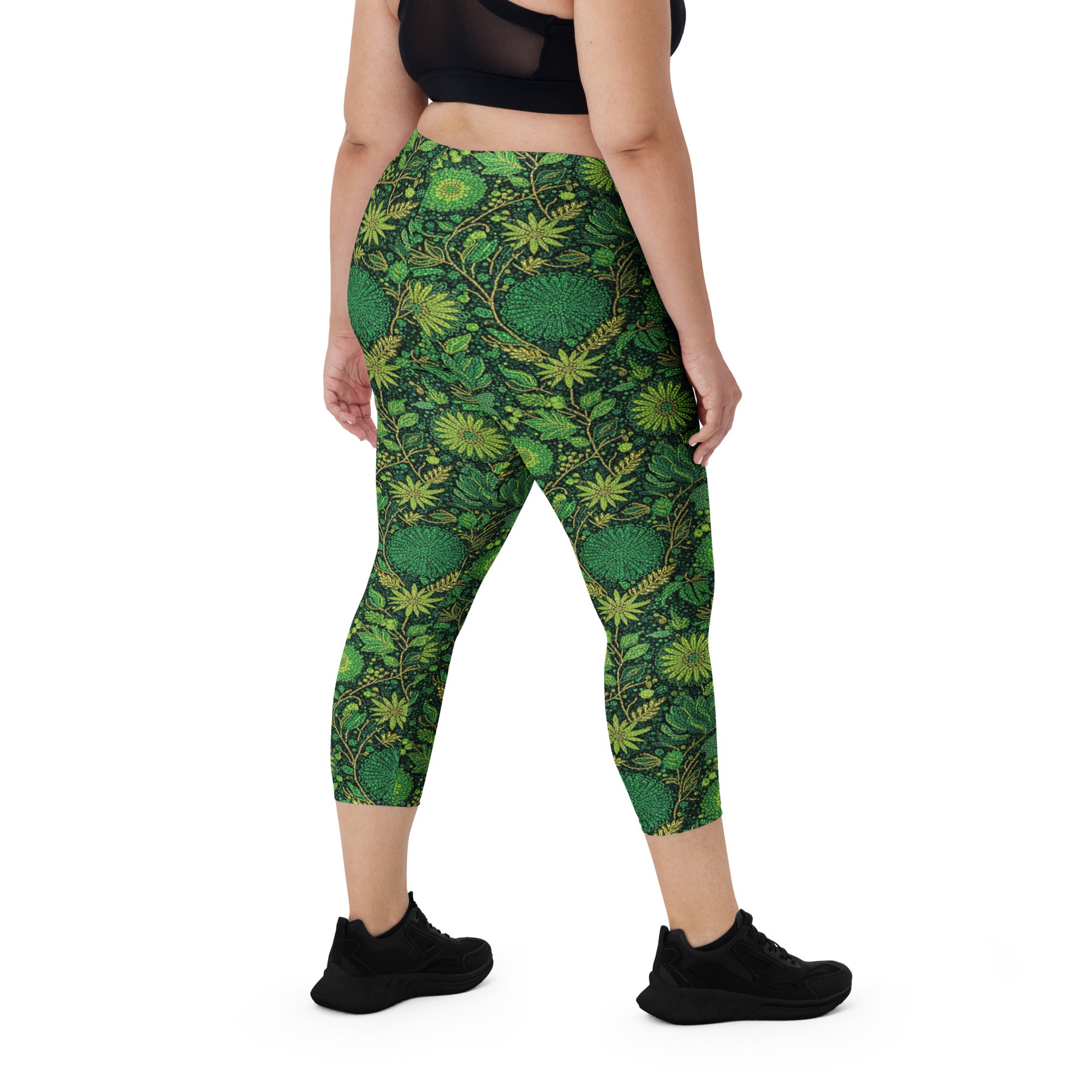 Emerald Jungle Capri Leggings | GearBunch