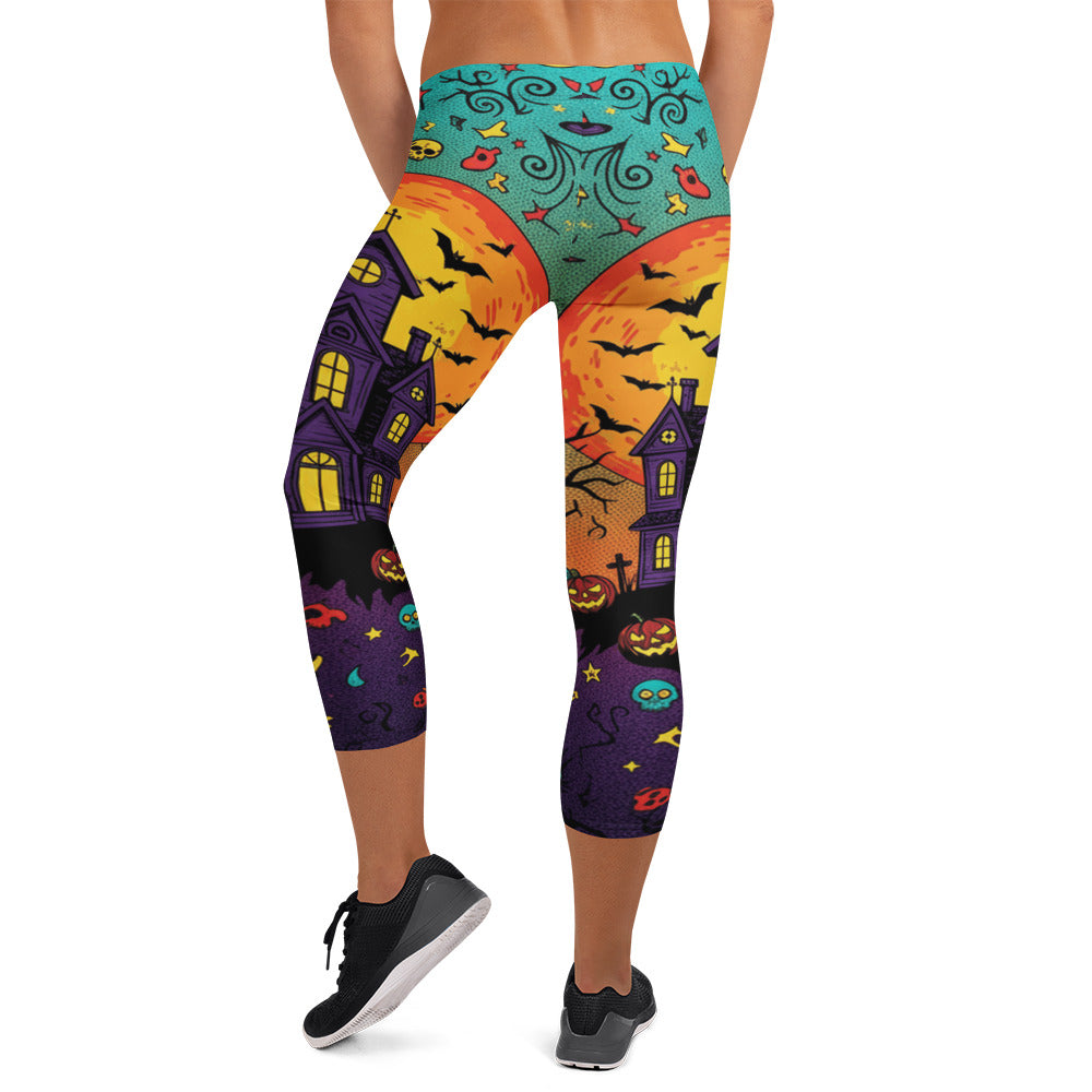 Haunted Manor Twilight Capri Leggings | GearBunch