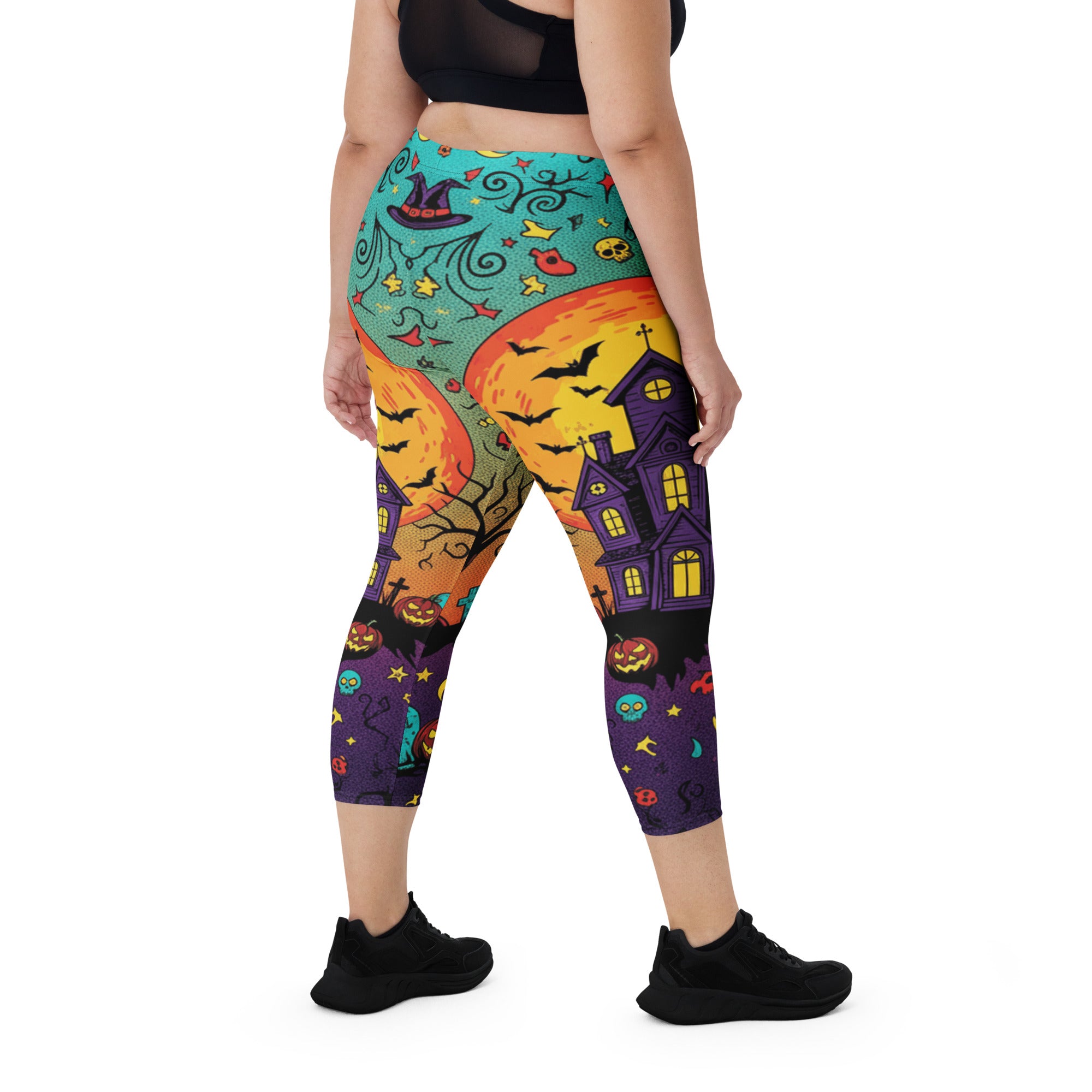 Haunted Manor Twilight Capri Leggings | GearBunch