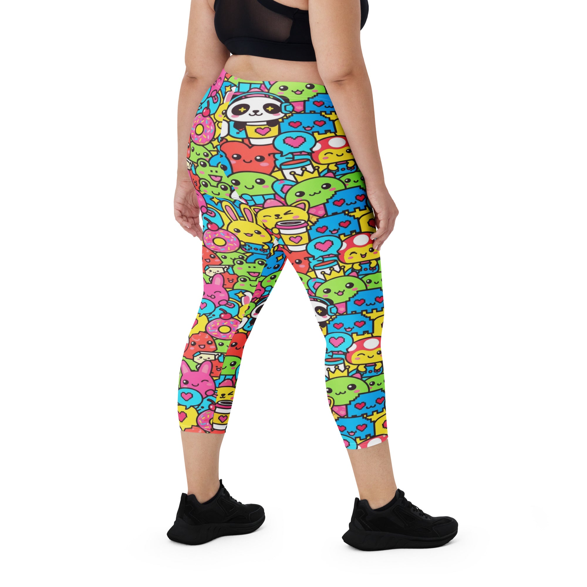 Kawaii Arcade Game Capri Leggings | GearBunch
