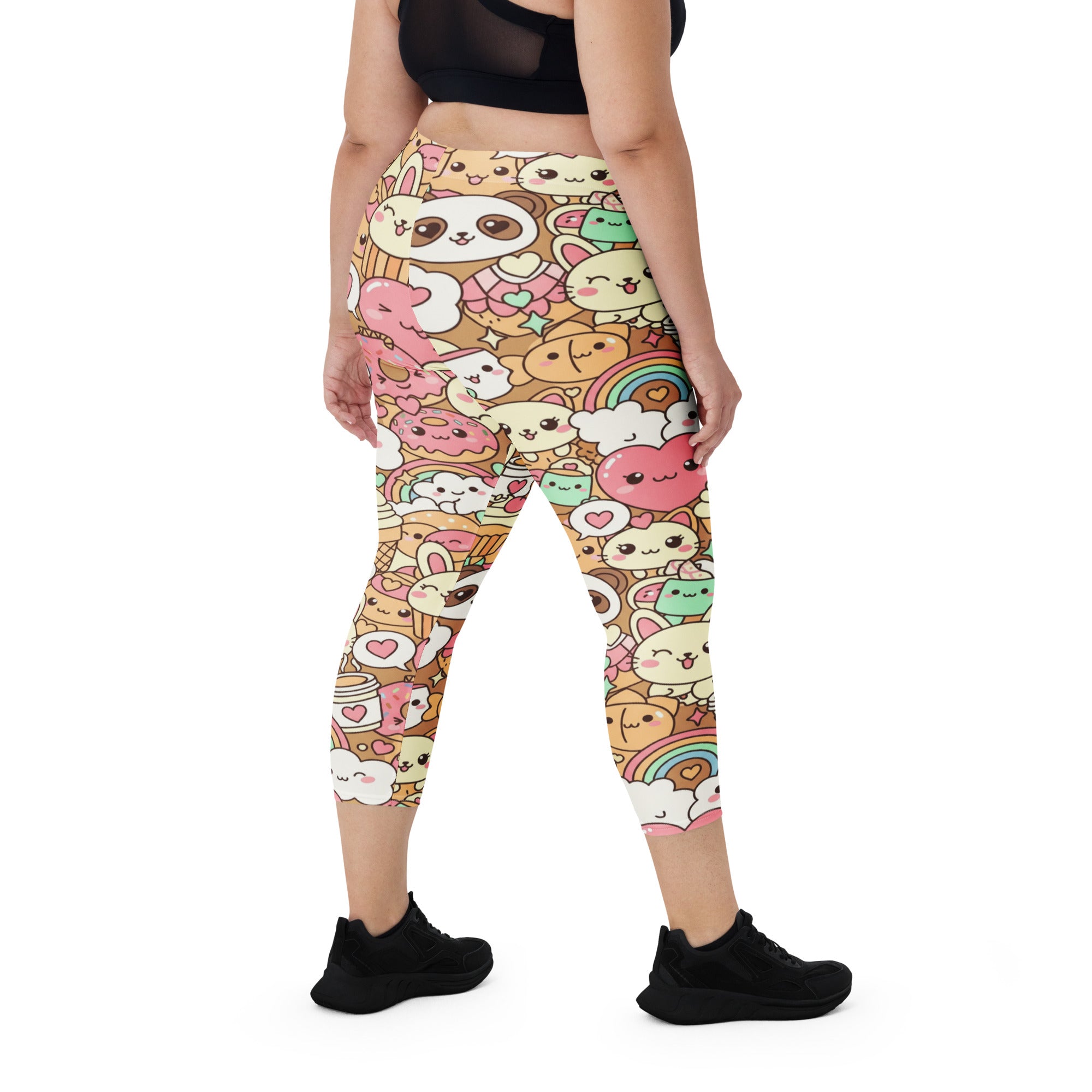 Kawaii Coffee Break Capri Leggings | GearBunch