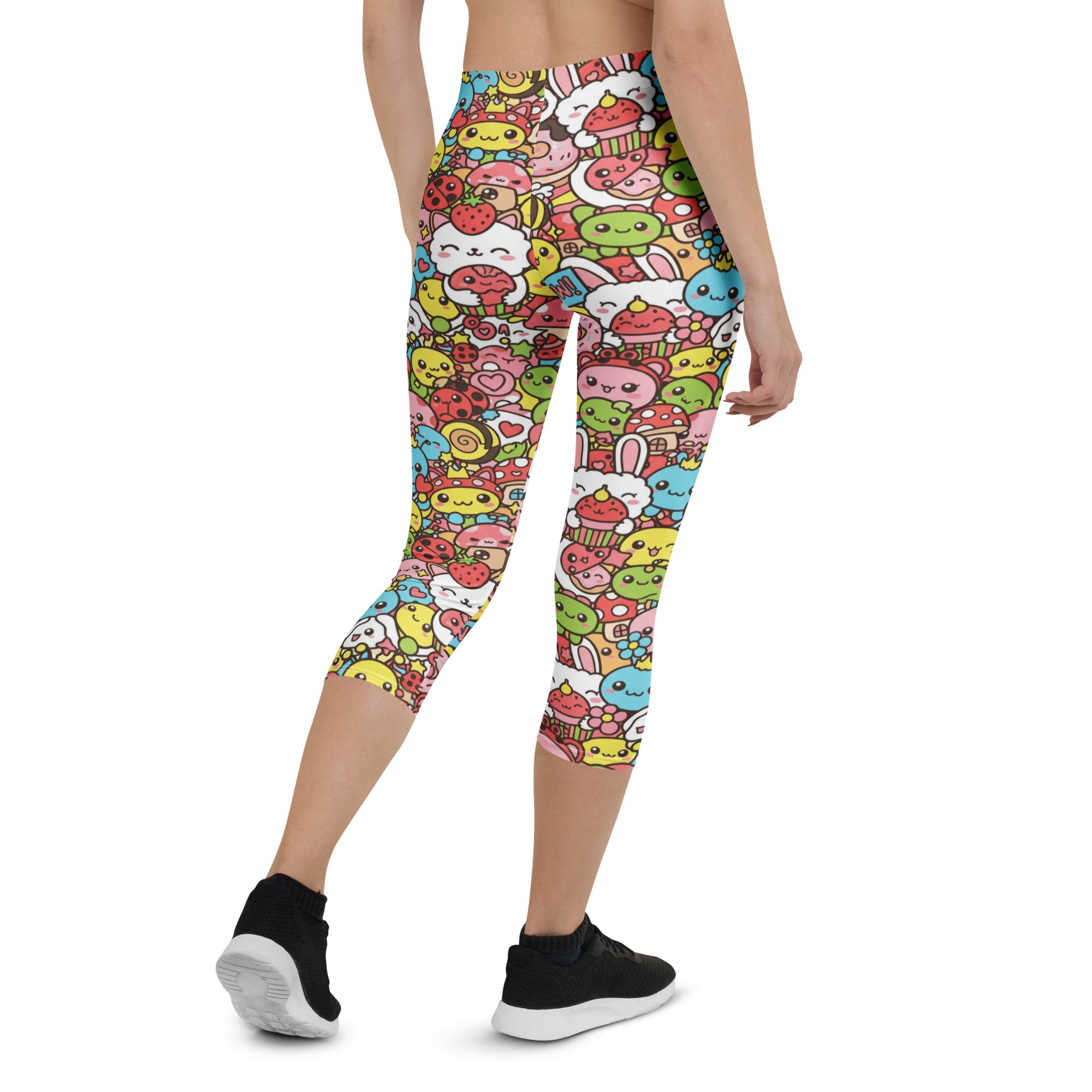 Kawaii Garden Bugs Capri Leggings | GearBunch