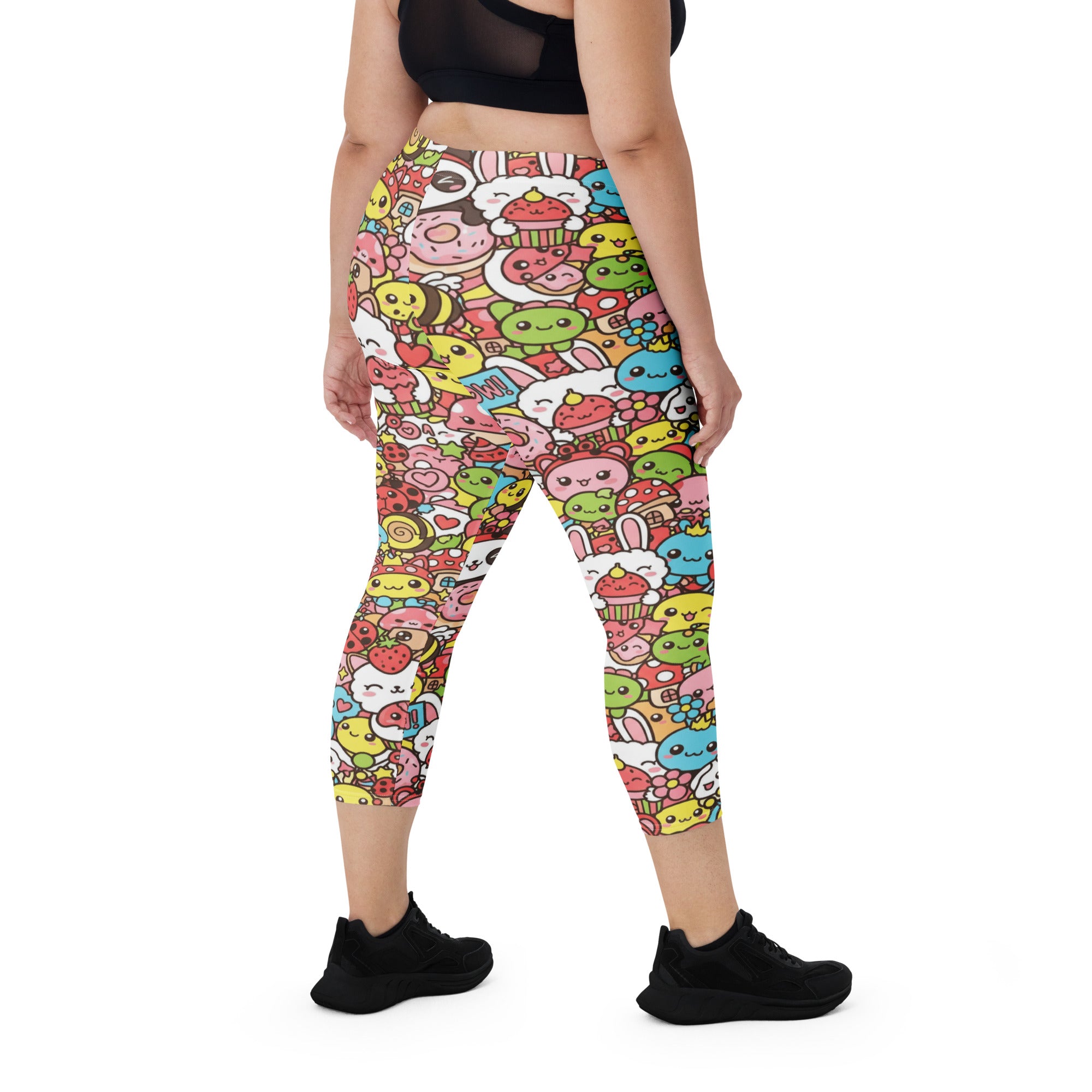 Kawaii Garden Bugs Capri Leggings | GearBunch