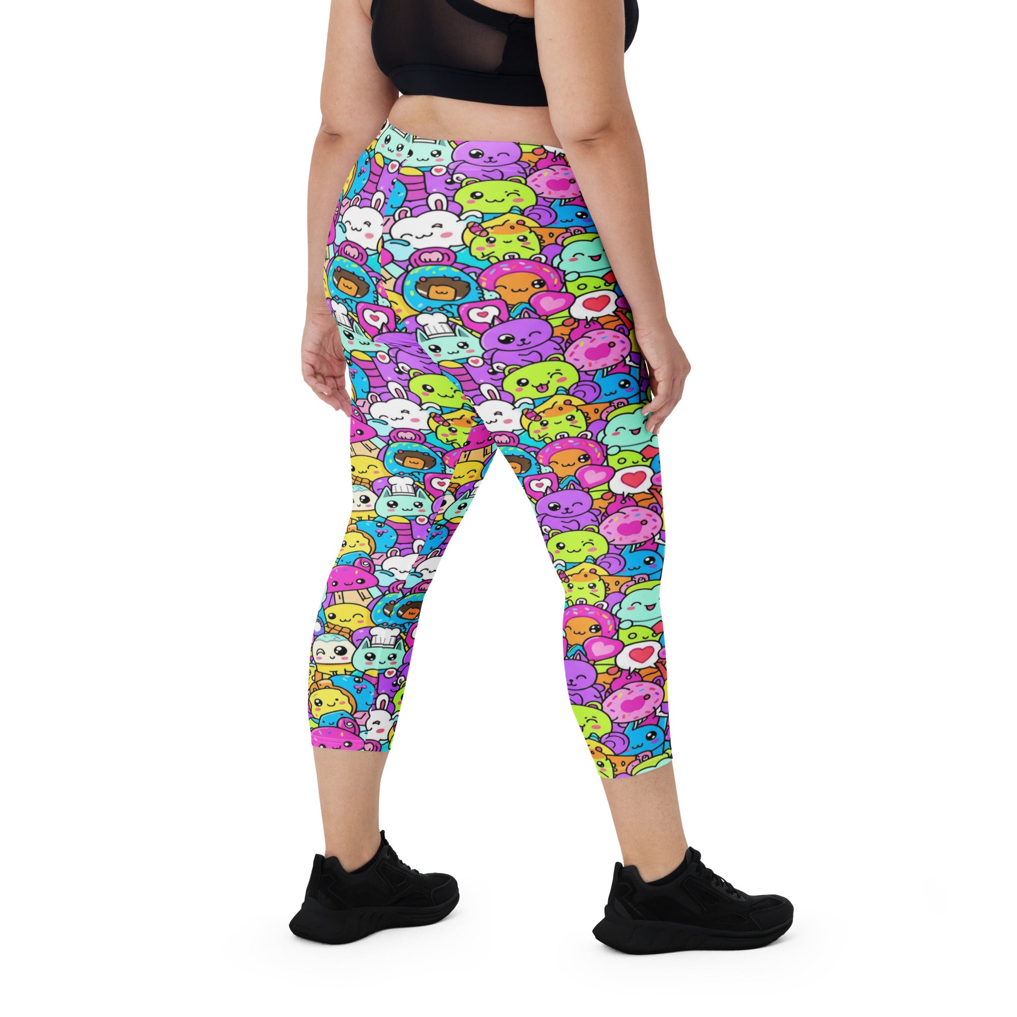 Kawaii Monster Pals Capri Leggings | GearBunch