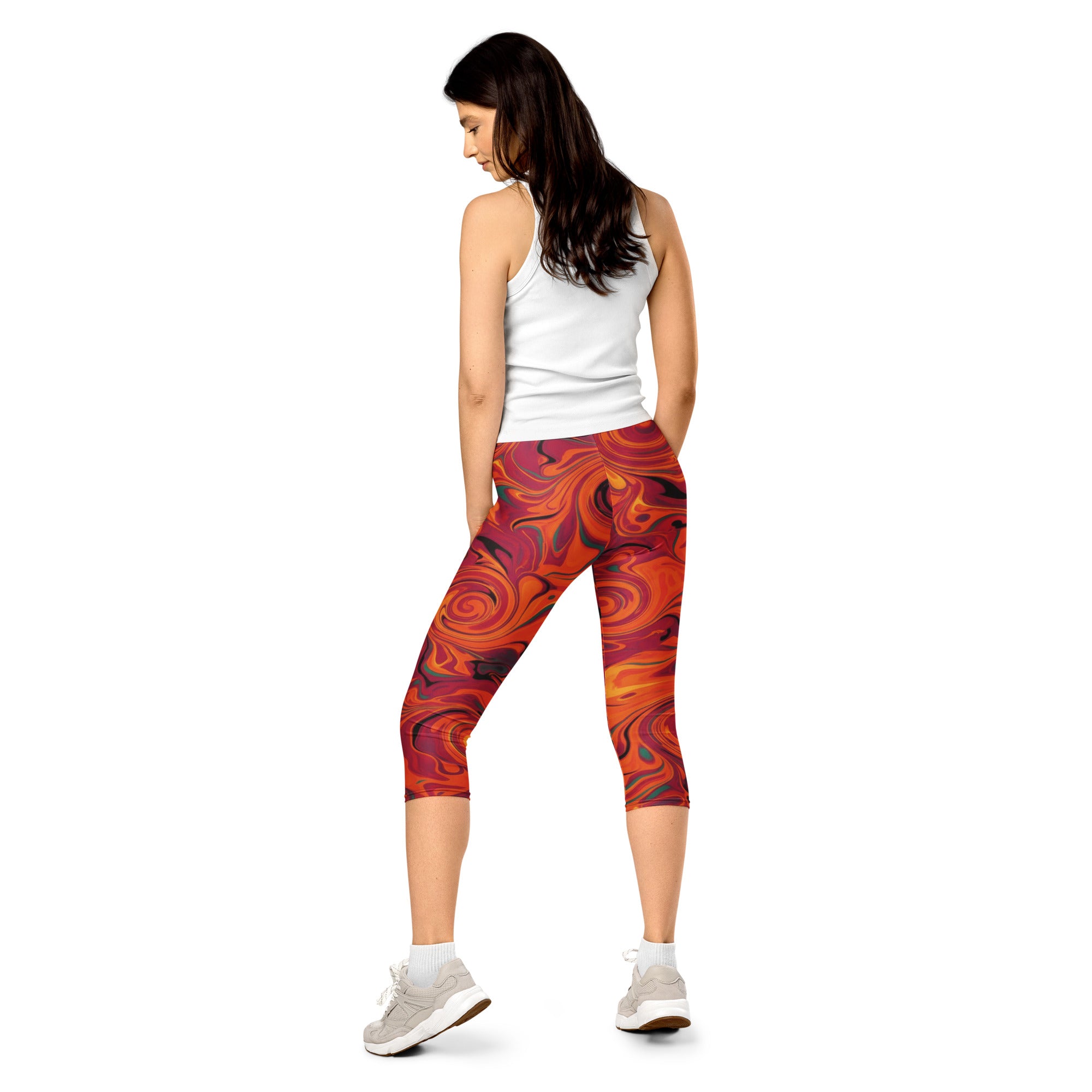 Liquid Fire Opal Capri Leggings | GearBunch