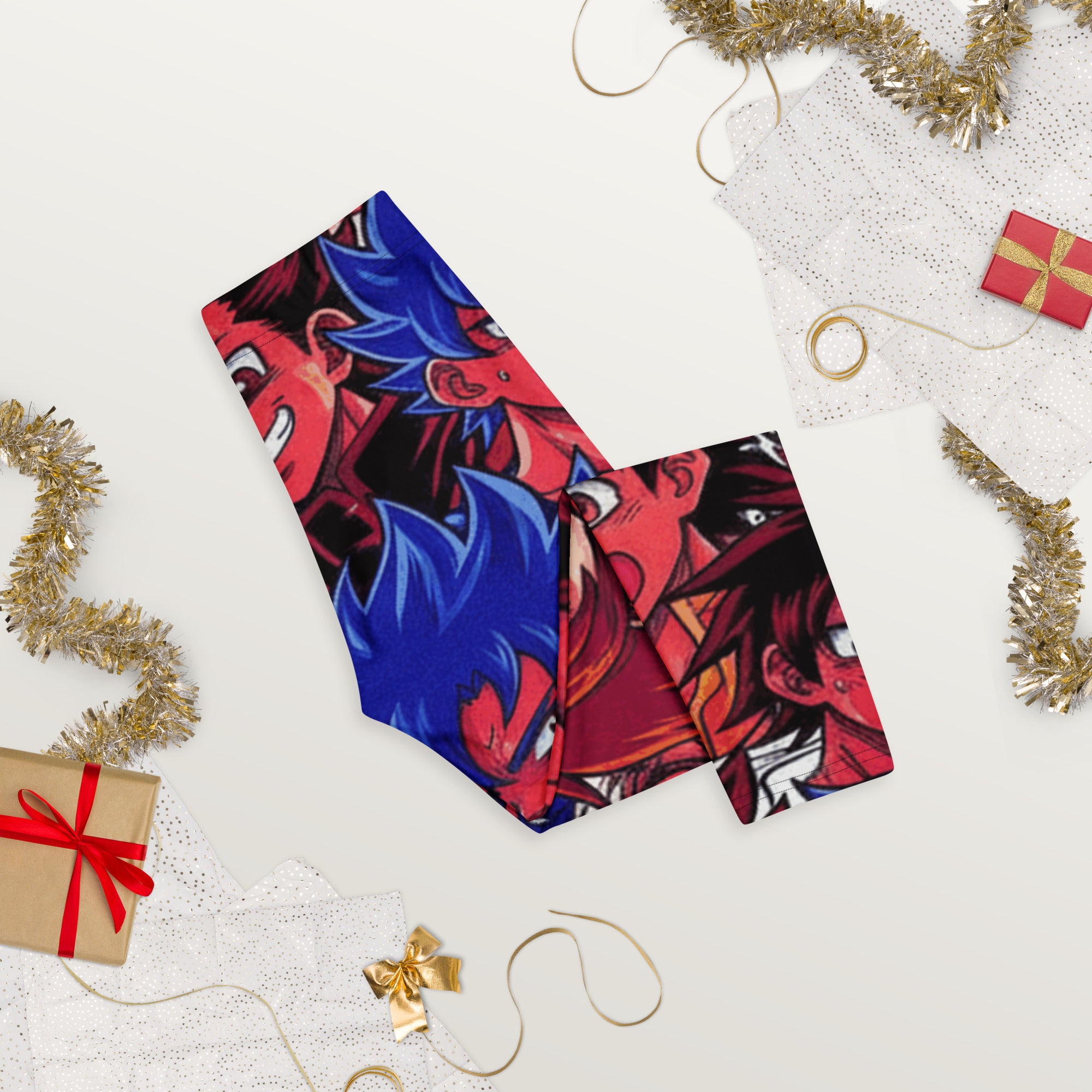 Anime Collage Dark Shonen Capri Leggings | GearBunch