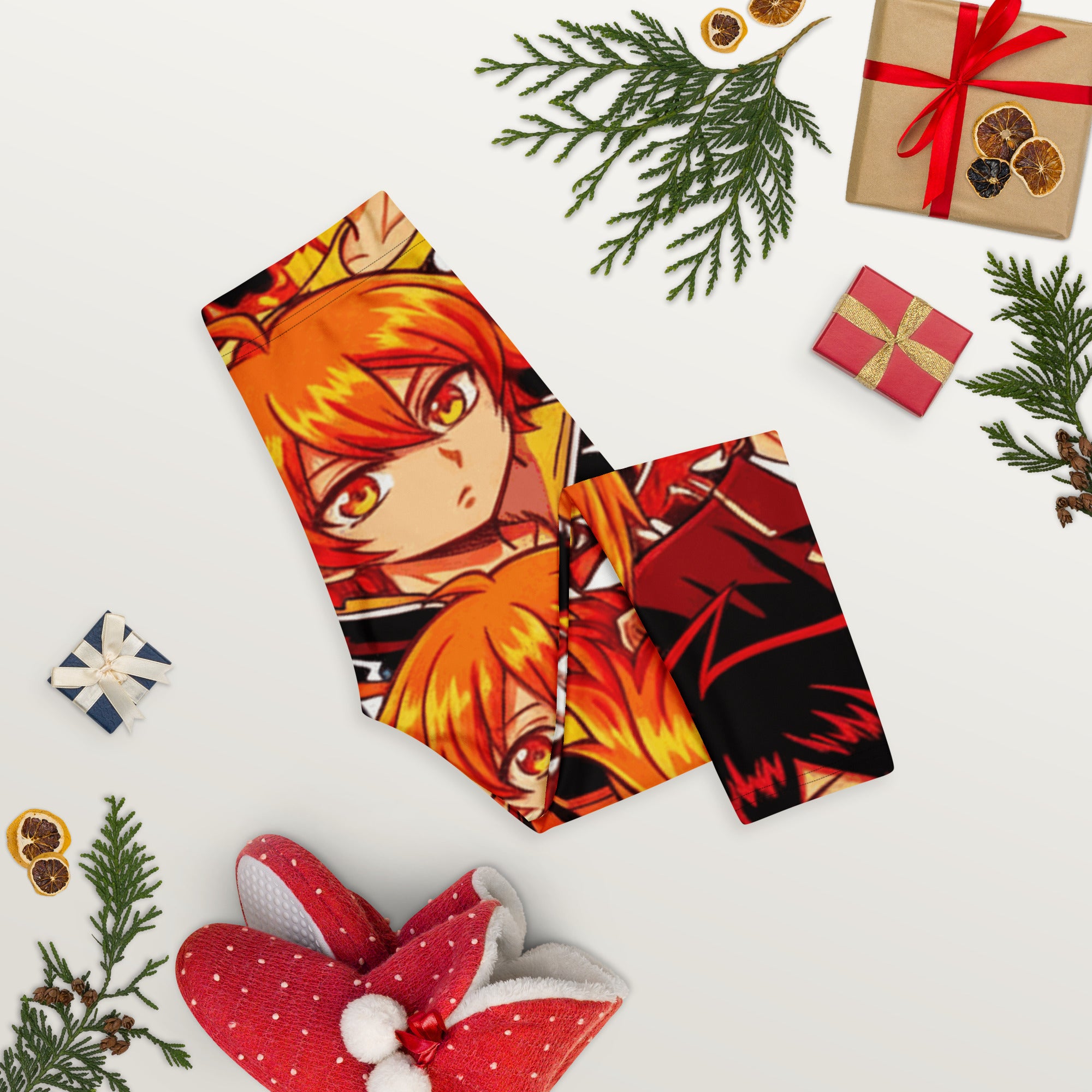 Anime Fire Spirit Capri Leggings | GearBunch