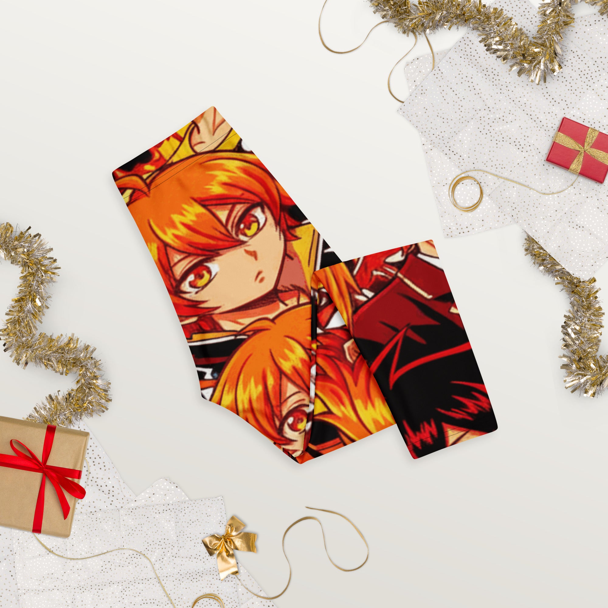 Anime Fire Spirit Capri Leggings | GearBunch