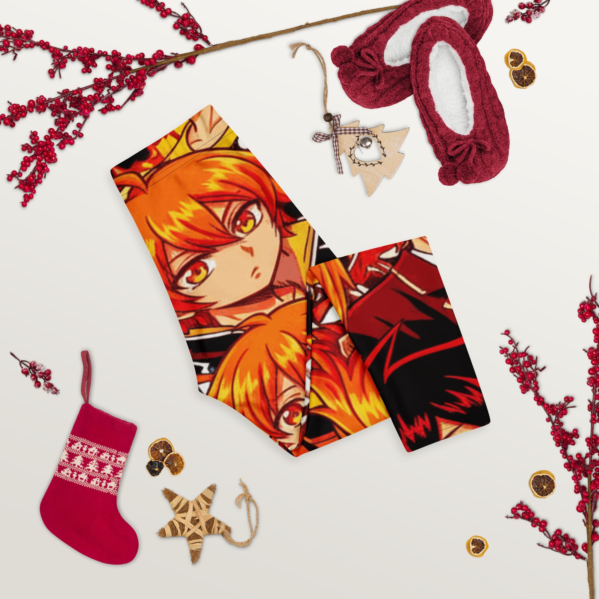 Anime Fire Spirit Capri Leggings | GearBunch