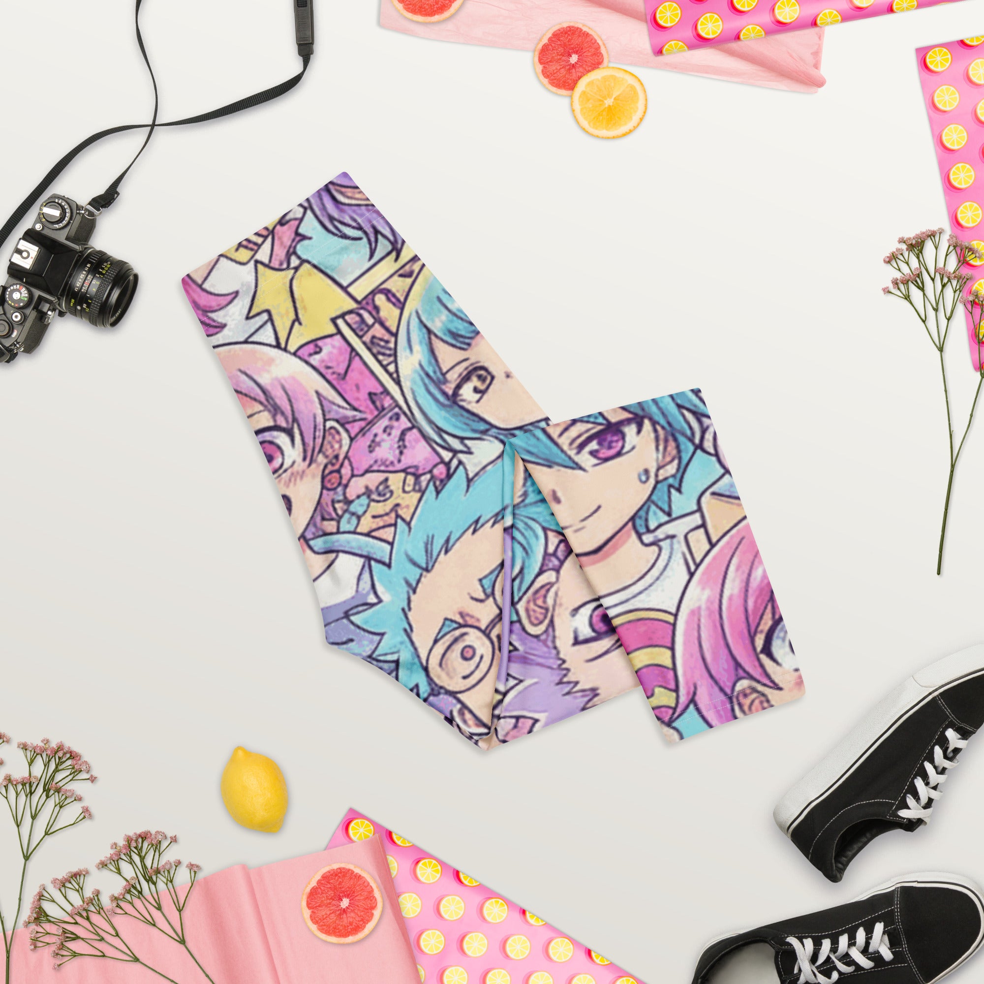 Anime Pastel Dream Capri Leggings | GearBunch