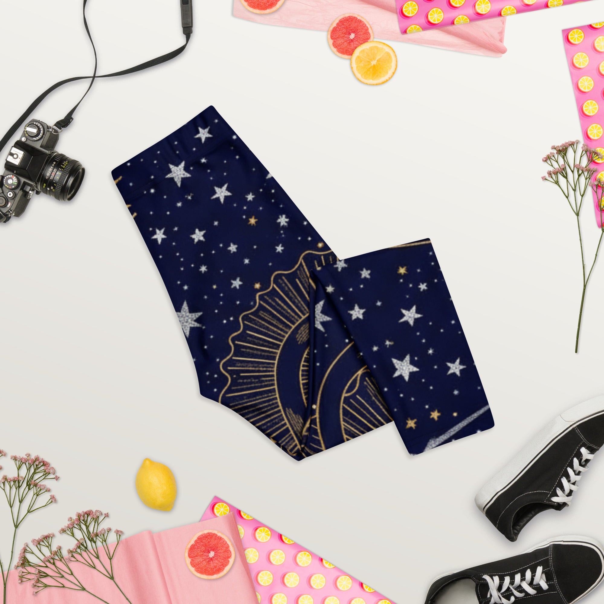 Black Cat Constellation Capri Leggings | GearBunch