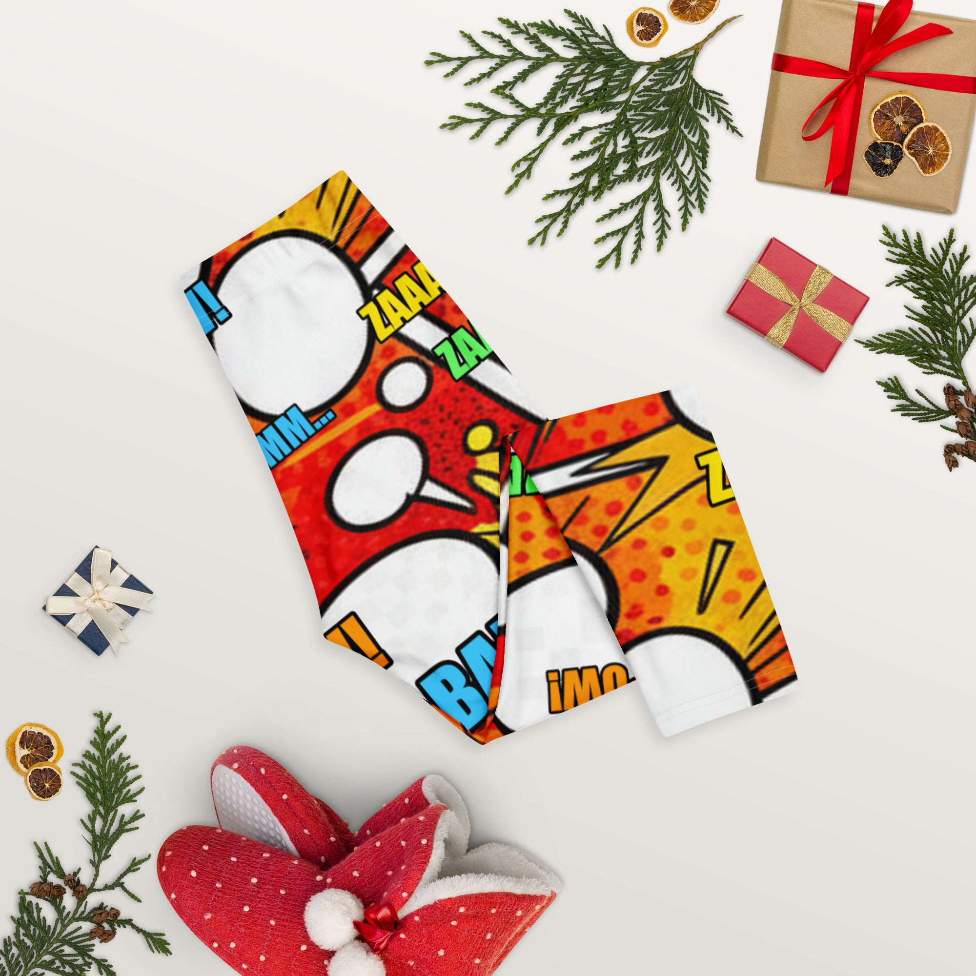 Comic Pop Fire Engine Capri Leggings | GearBunch