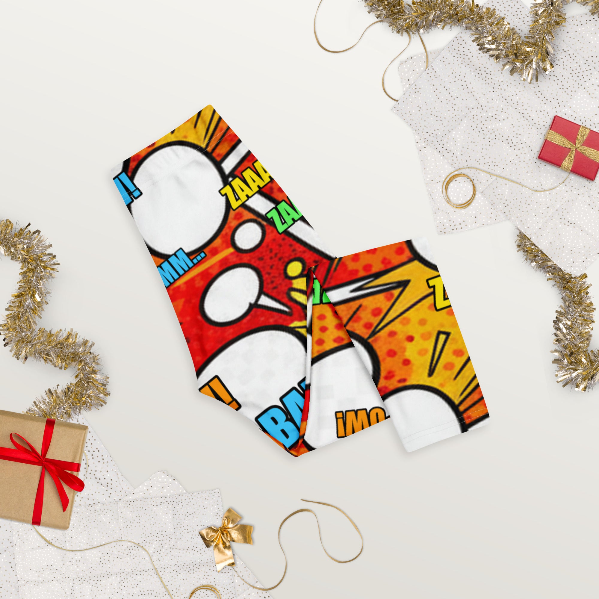 Comic Pop Fire Engine Capri Leggings | GearBunch
