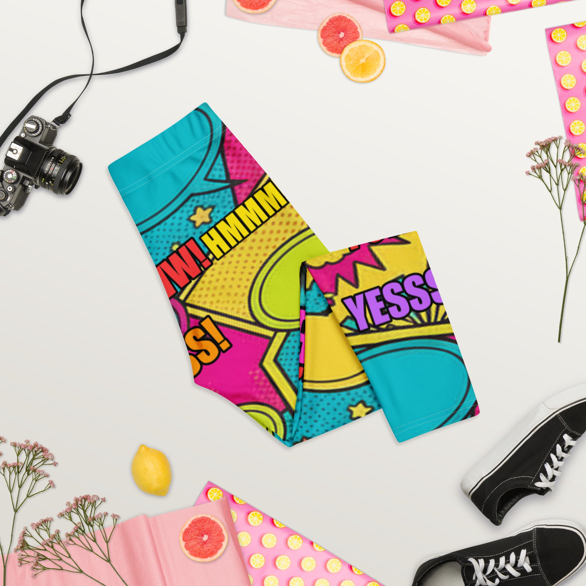 Comic Pop Tropical Capri Leggings | GearBunch